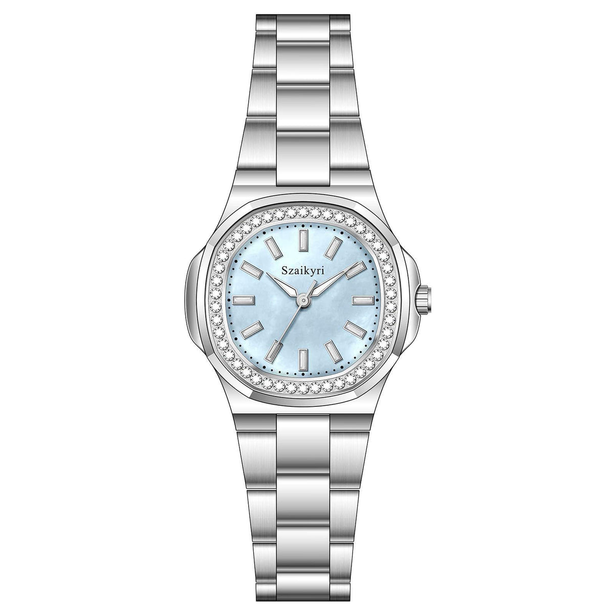 Szaikyri Elegant Watch for Women with Crystal Accented Solid