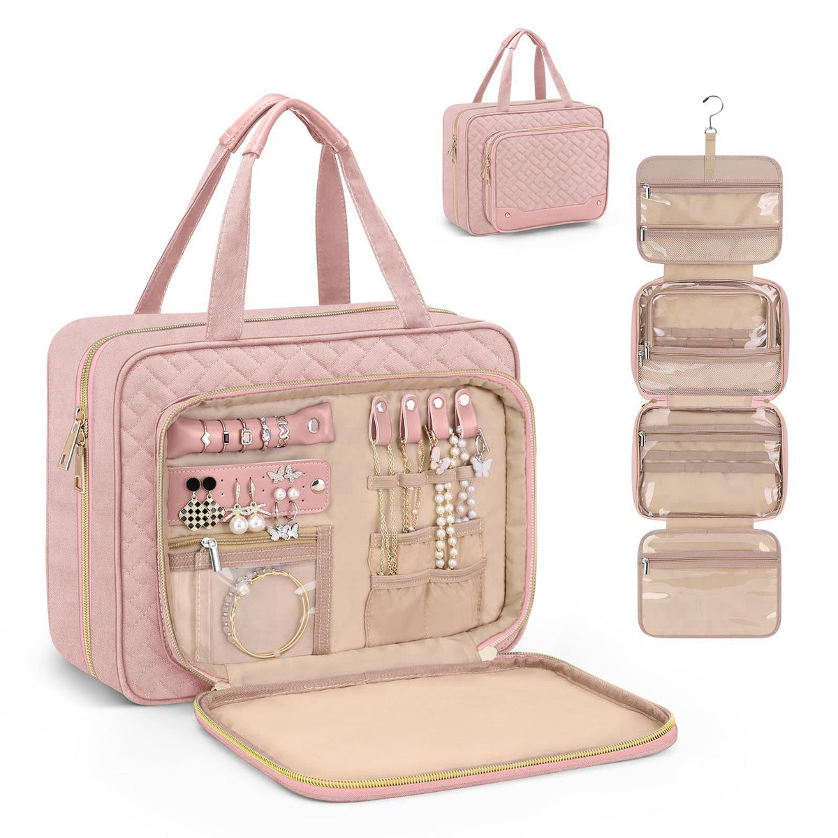 Toiletry Bag for Women Hanging Travel Toiletry Bag with by Wedama — view 2