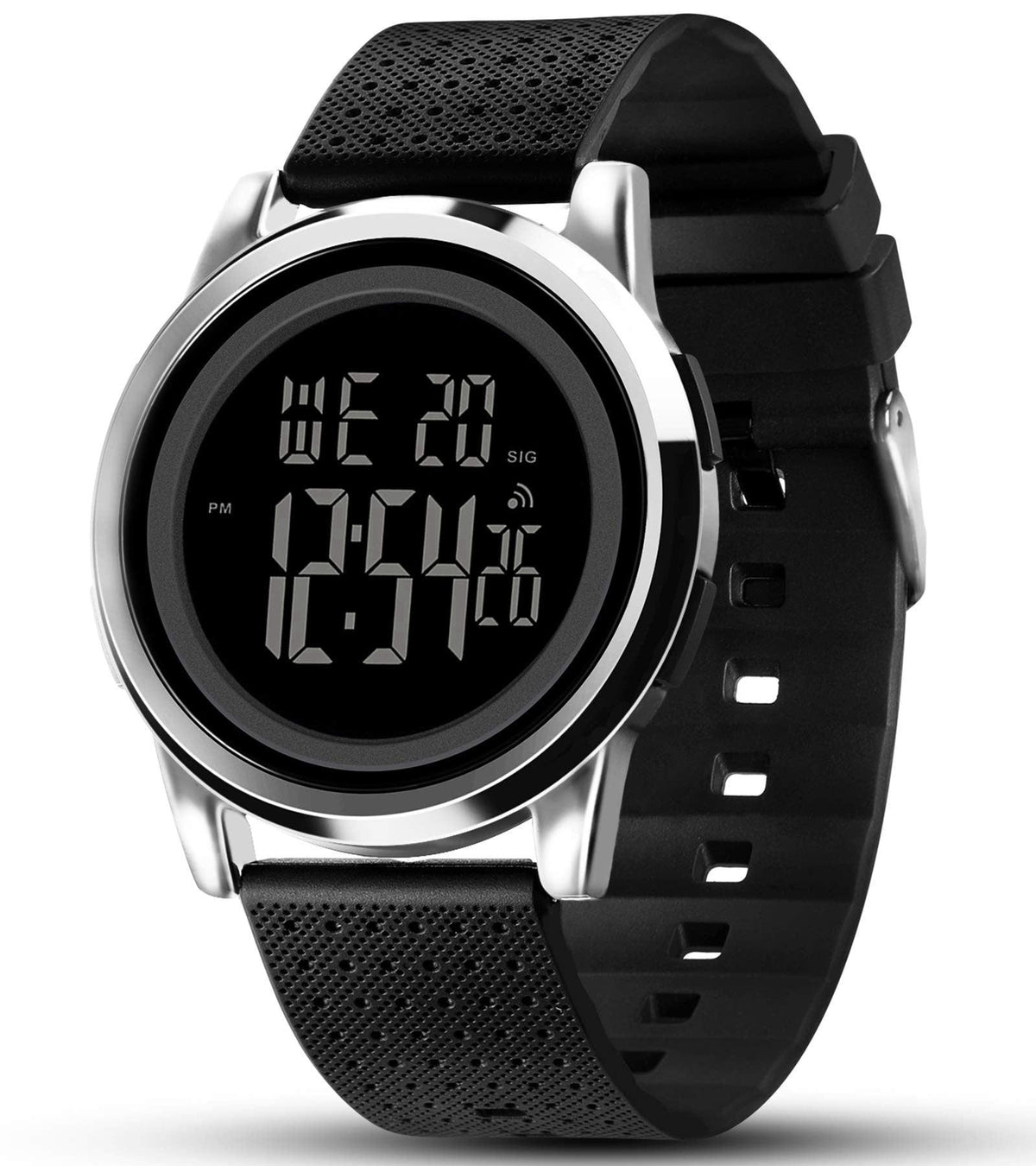 YUINK Mens Watch Ultra Thin Digital Sports Watch Waterproof