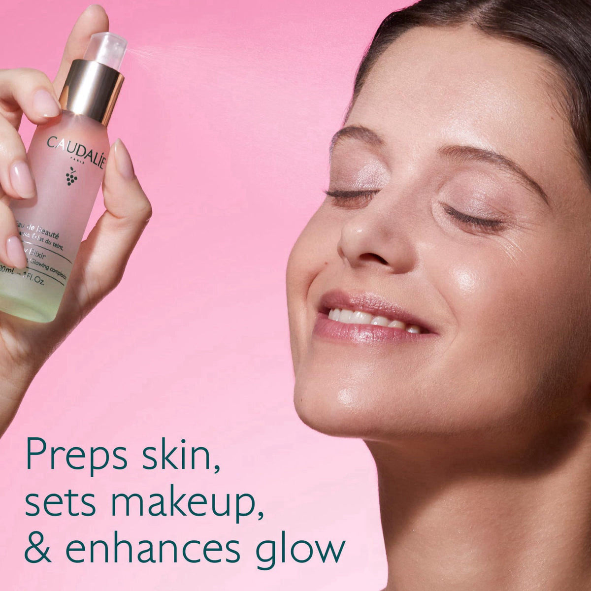 Caudalie Beauty Elixir Prep Set Makeup Glow Face Mist