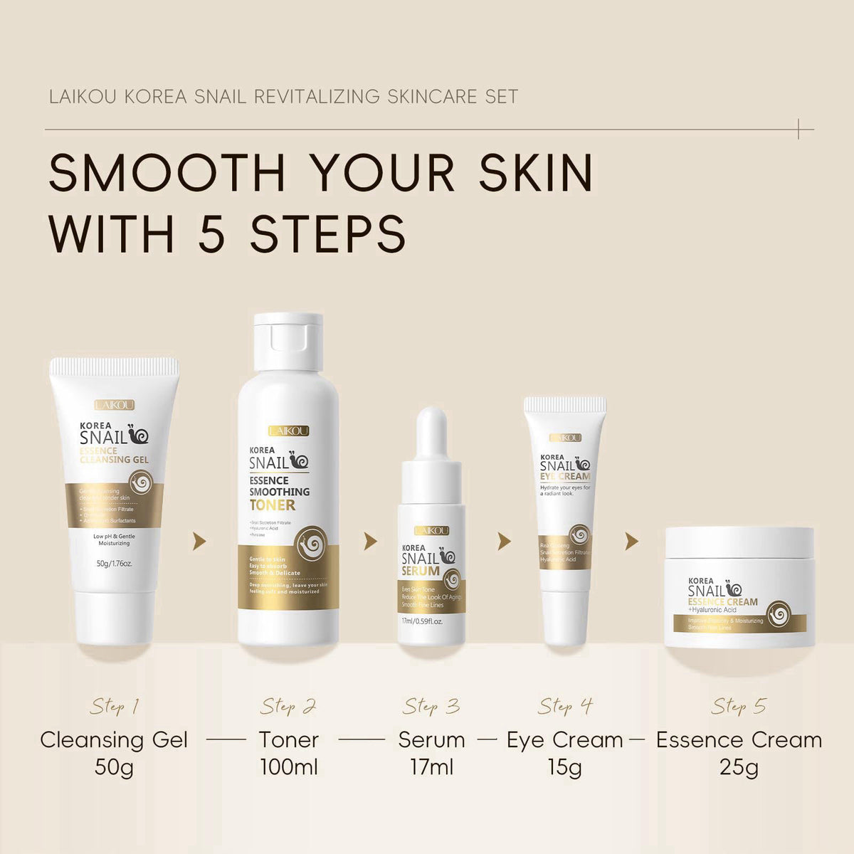 LAIKOU Korean Skin Care Skin Care Set Face Mask Eye Mask Lip — view 4