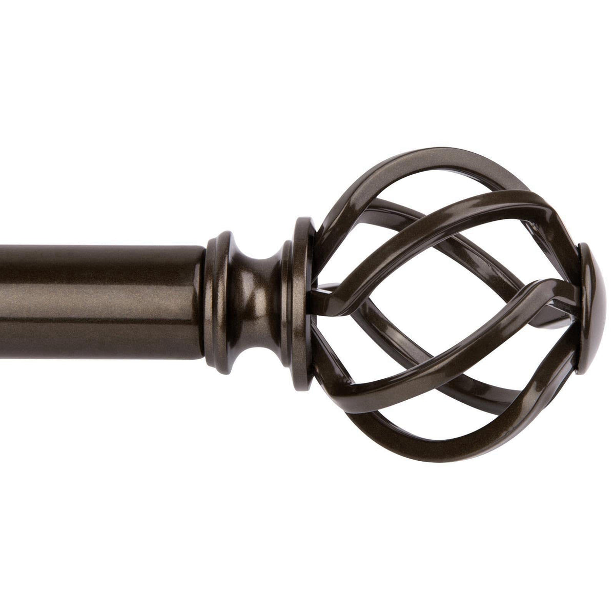 KAMANINA Bronze Curtain Rods for Windows 72 to 144 Inch, Long Drapery Rods – product photo (Single Rods)