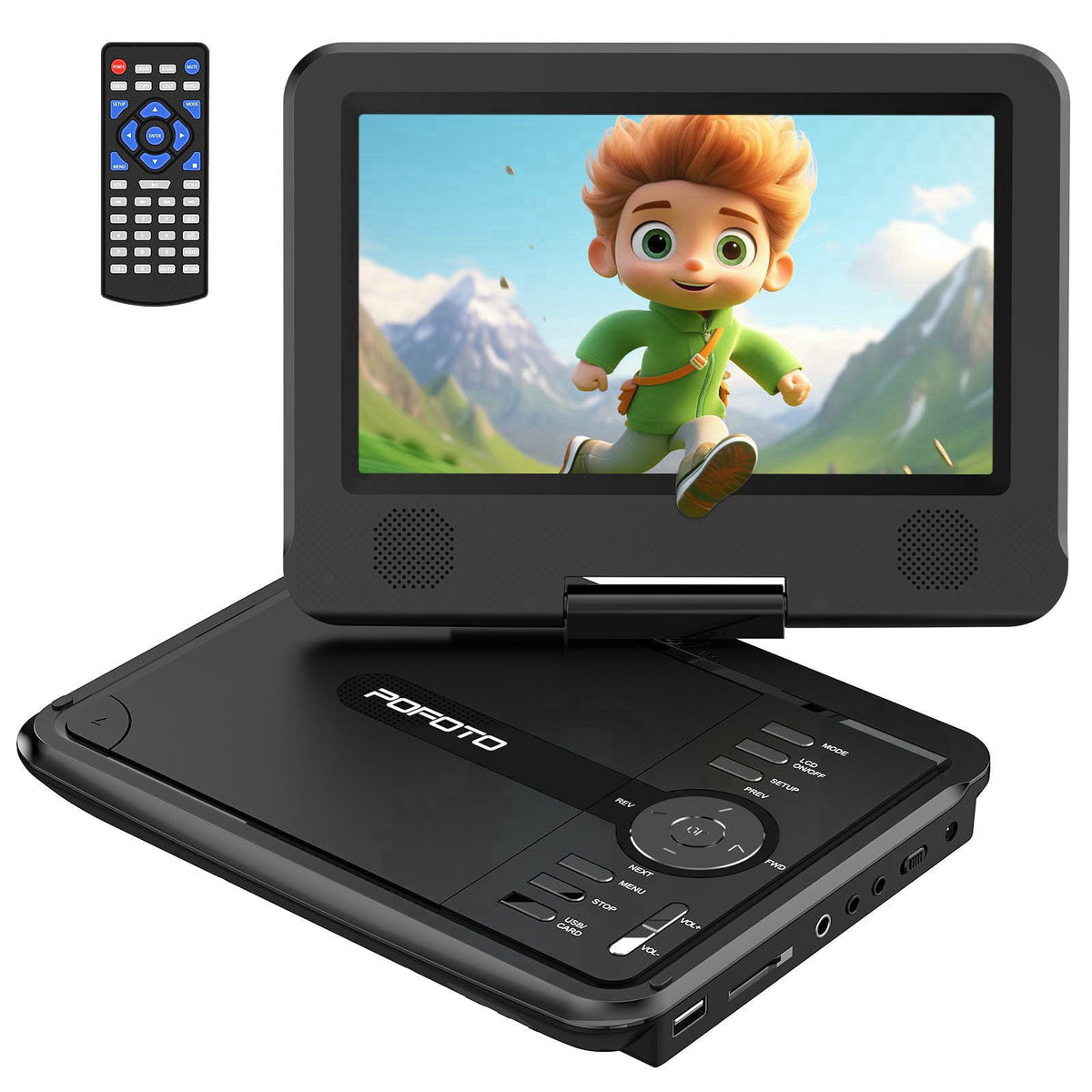 Portable DVD Player with 7 5 Swivel Screen for Kids and Car by pofoto — view 2