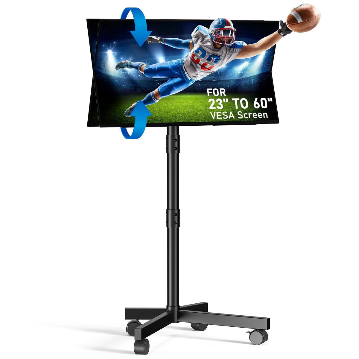 Rolling TV Stand Mobile TV Stand for 23 60 Inch LCD LED TVs by Zontera