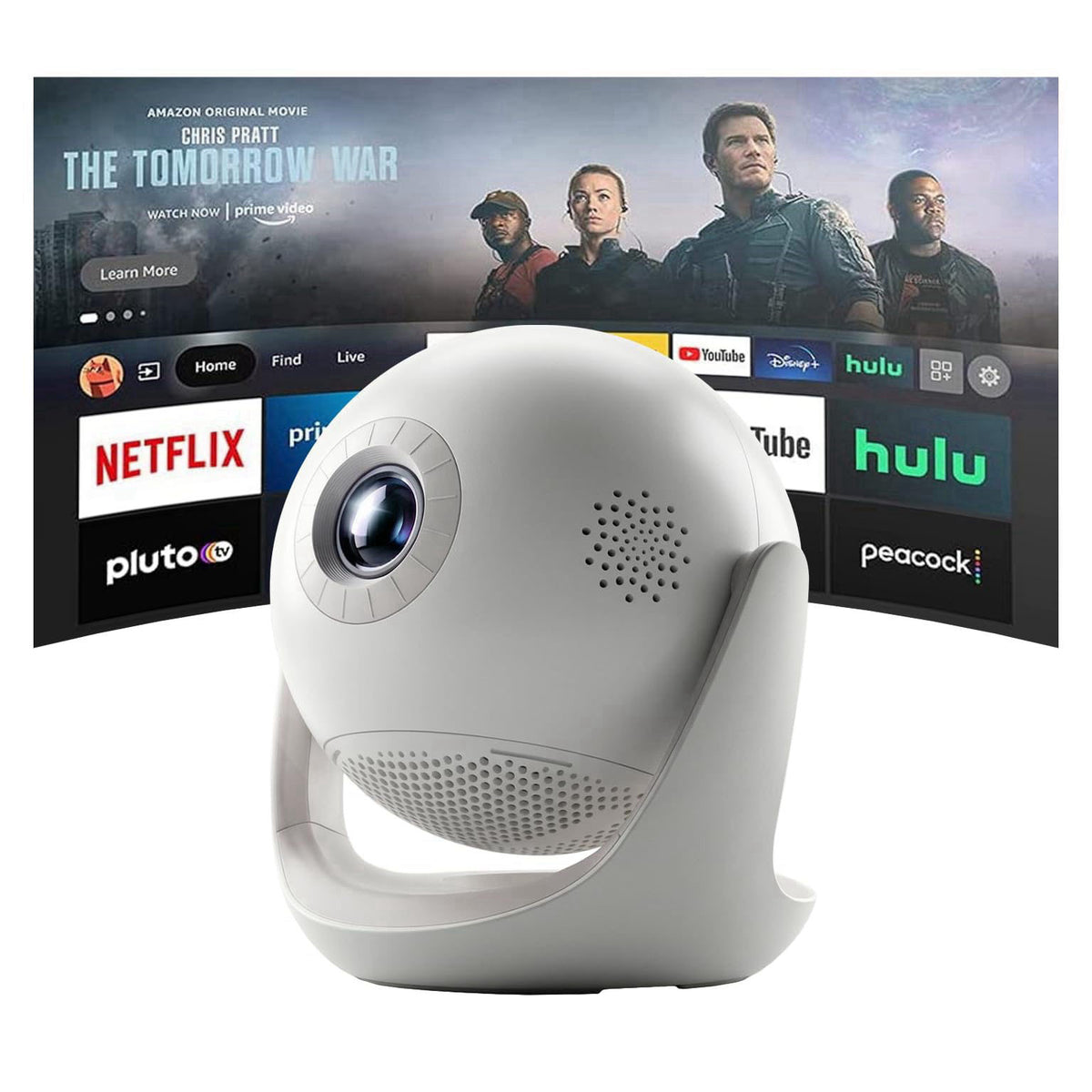 2026 Upgrade Version Smart Portable Projector with WiFi 6 by Pankimos