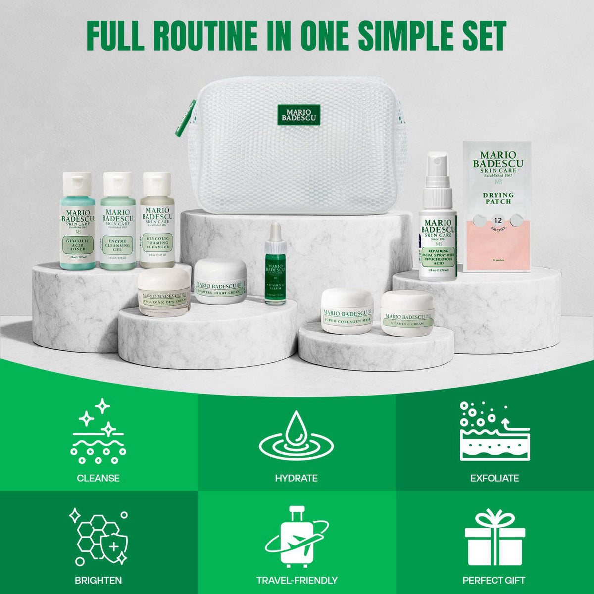 A Little Bit of Mario 10 Piece Skincare Kit Vitamin C Serum
