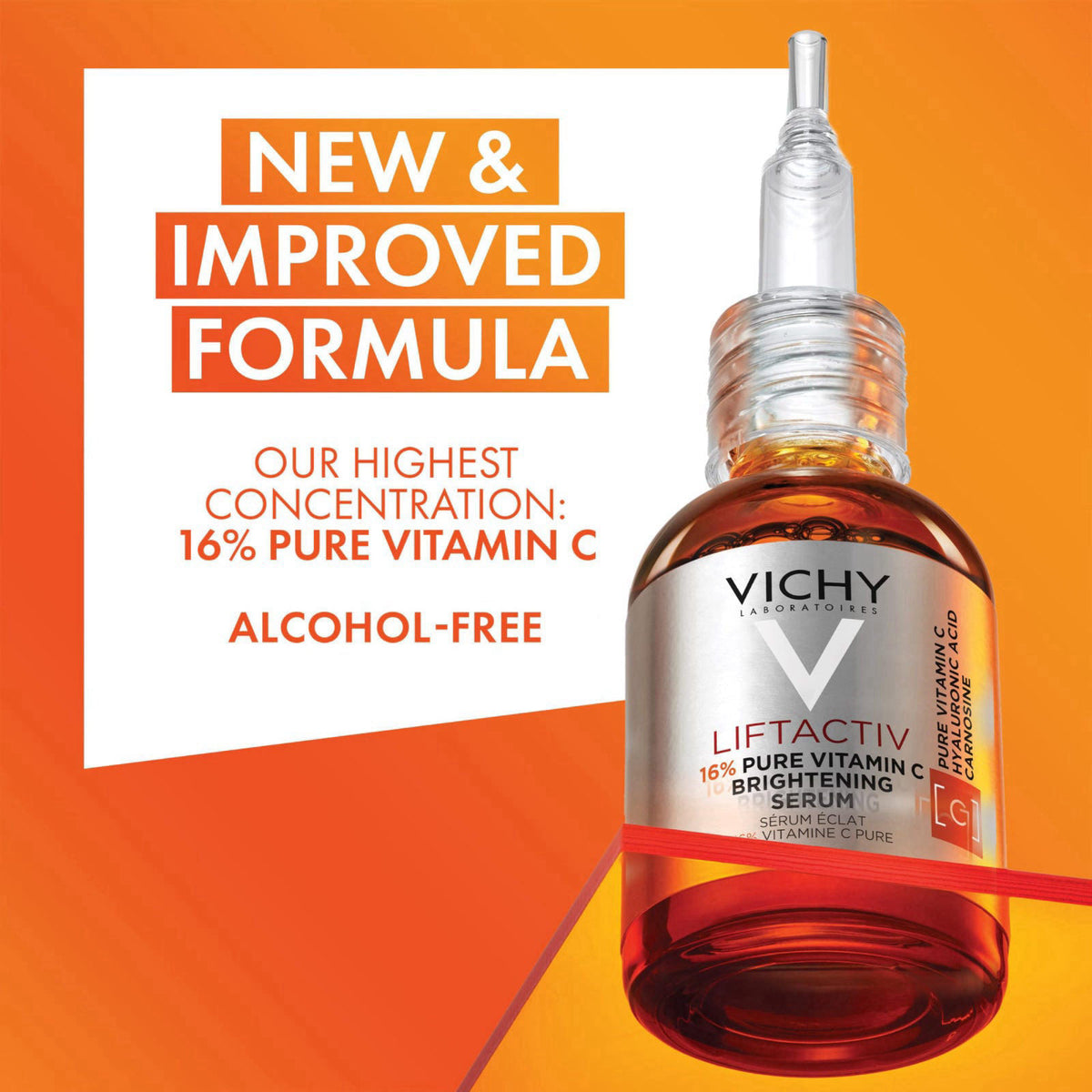 Vichy LiftActiv Vitamin C Anti Aging Serum for Face with 16