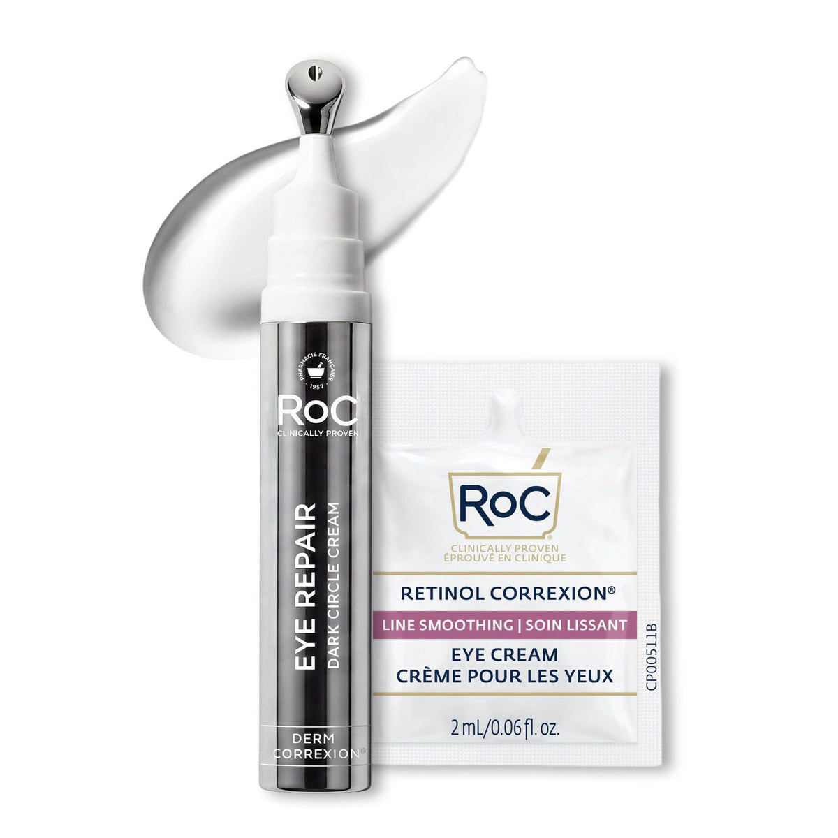 RoC Derm Correxion Retinol Eye Repair Cream for Dark Circles & Puffiness – product photo (Creams)