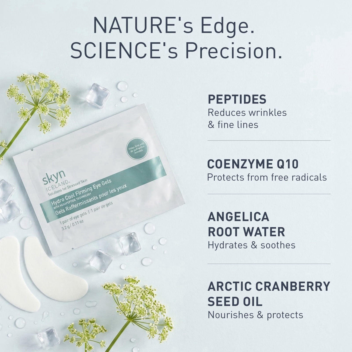 Skyn ICELAND Hydro Cool Firming Eye Patches with Peptides and Coenzyme Q10 – full view