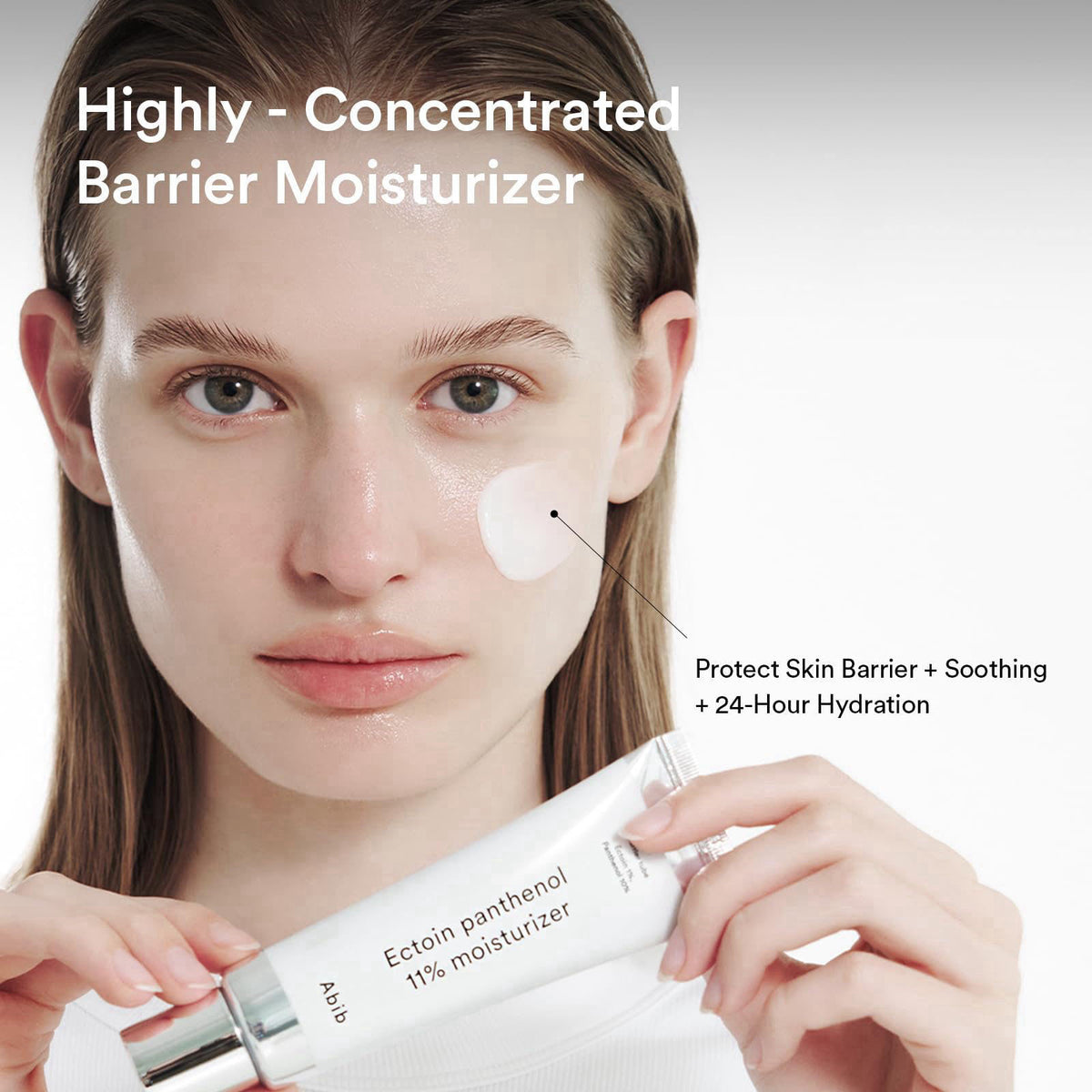 Abib Ectoin Panthenol 11% Moisturizer Barrier Tube 1.69 fl. oz. 50 mL I Skin Hydrating Face Cream – close-up detail
