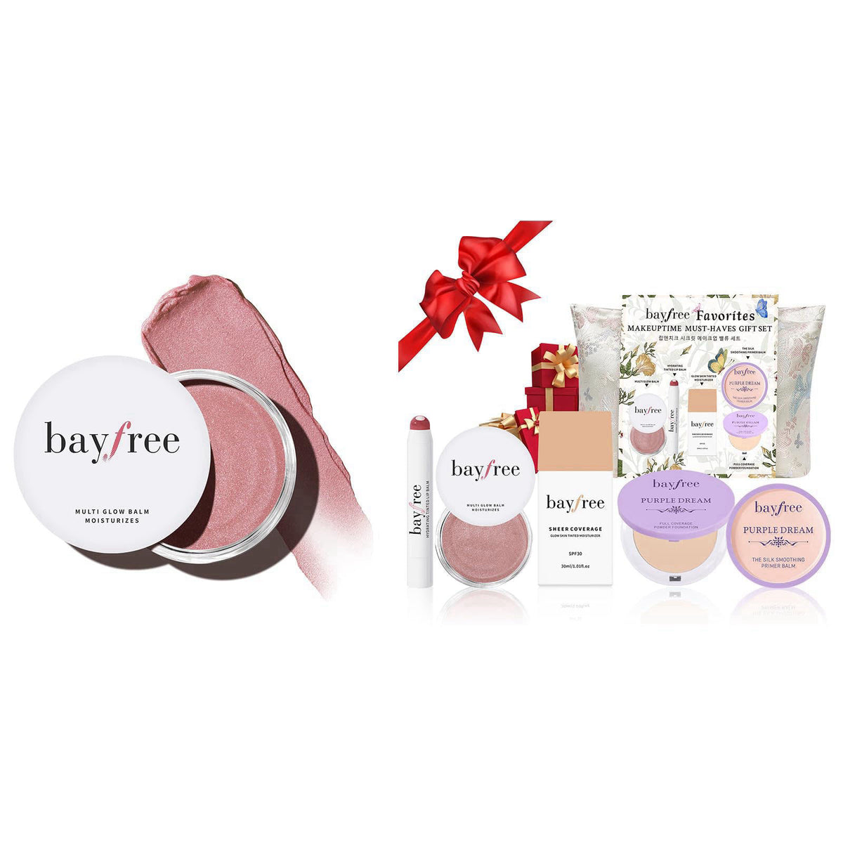 bayfree Multi Glow Balm & Original Kit Gifts Set, Cream Blush for Cheeks, Korean Makeup Set for Women & Beginners, Vegan