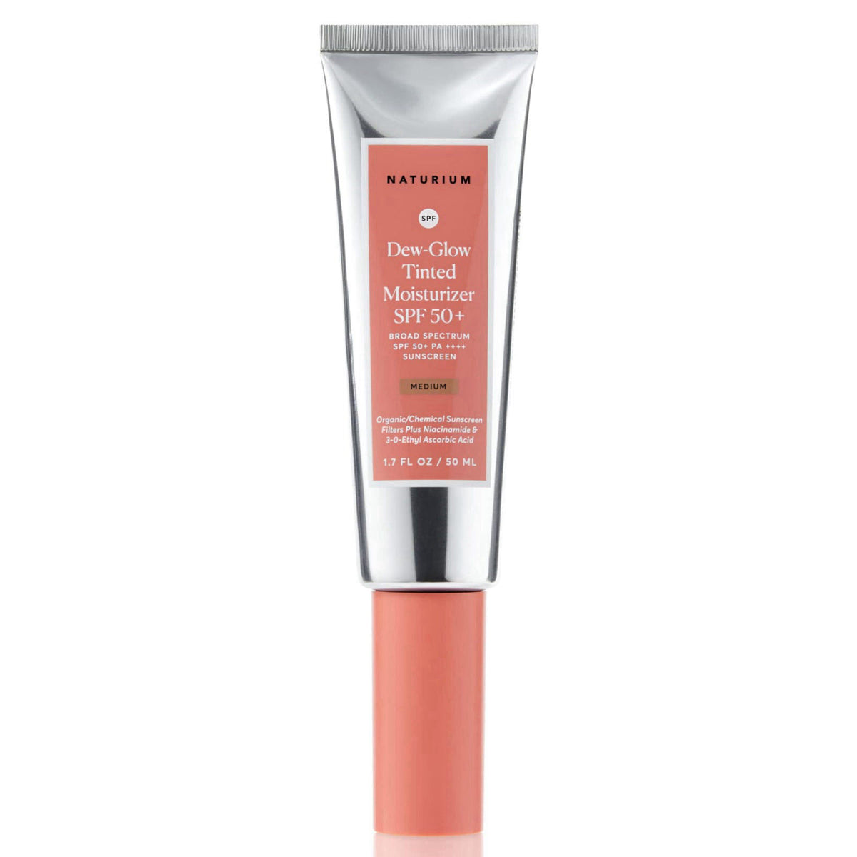 Naturium Dew-Glow Tinted Moisturizer SPF 50+ Medium, Daily Moisturizing Sunscreen & Face Primer with Tint, Skin Protecto