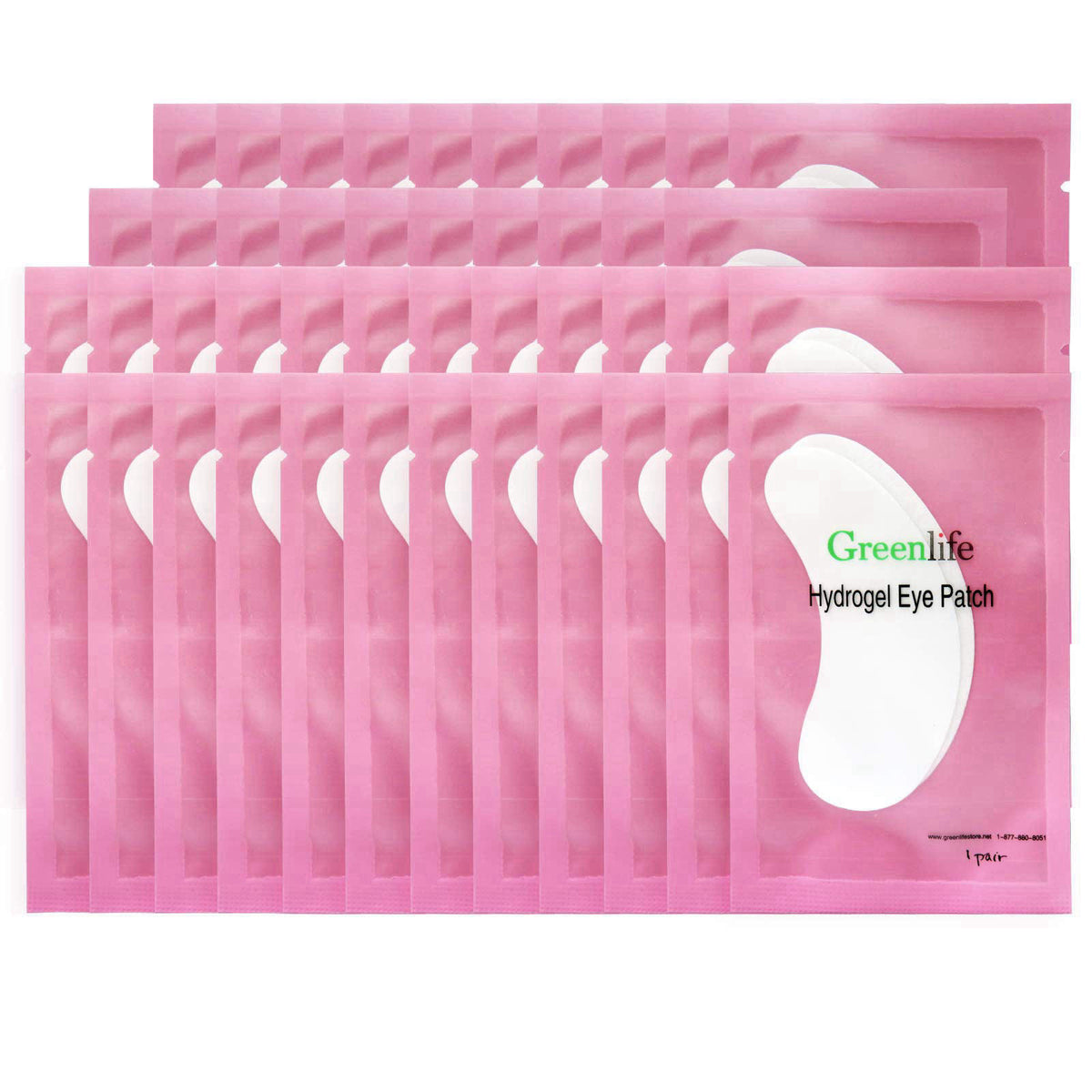 GreenLife 300 Pairs Eye Pads, 100% Naturel Eyelash Extension Under Eye Gel Pads patches kit Collagen with Aloe Vera Hydr