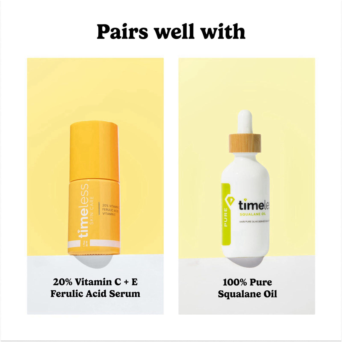 Timeless Skin Care – Serums on display