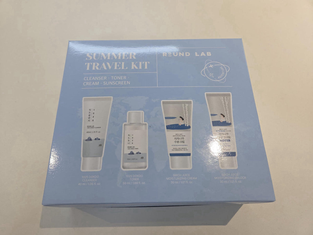 ROUND LAB Summer Travel Essential Kit with Sunscreen 4 Step