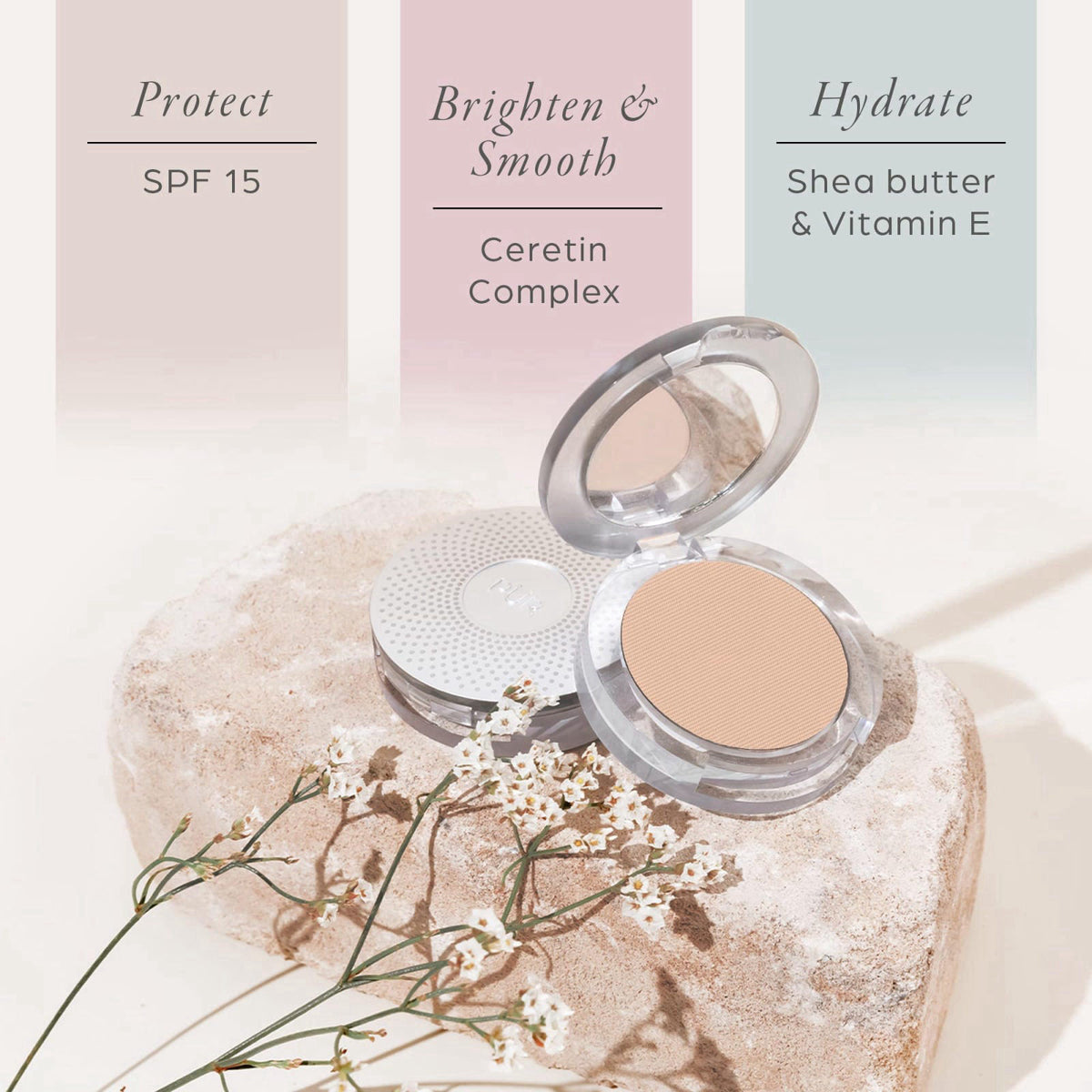 P R 4 in 1 Pressed Mineral Makeup Powder Foundation with SPF by Premium Selection — view 5
