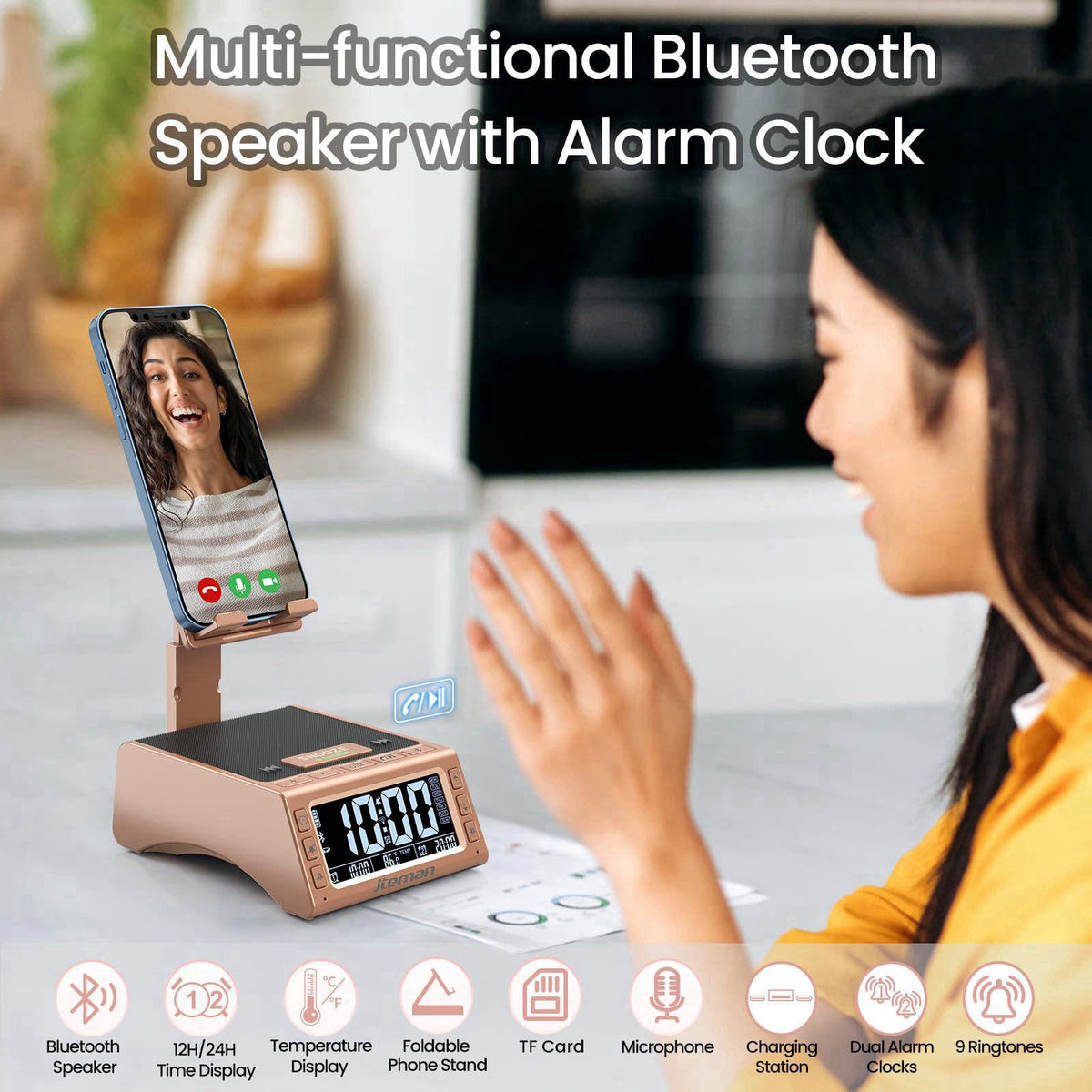 JTEMAN Gifts for Men Women Cell Phone Stand with Wireless