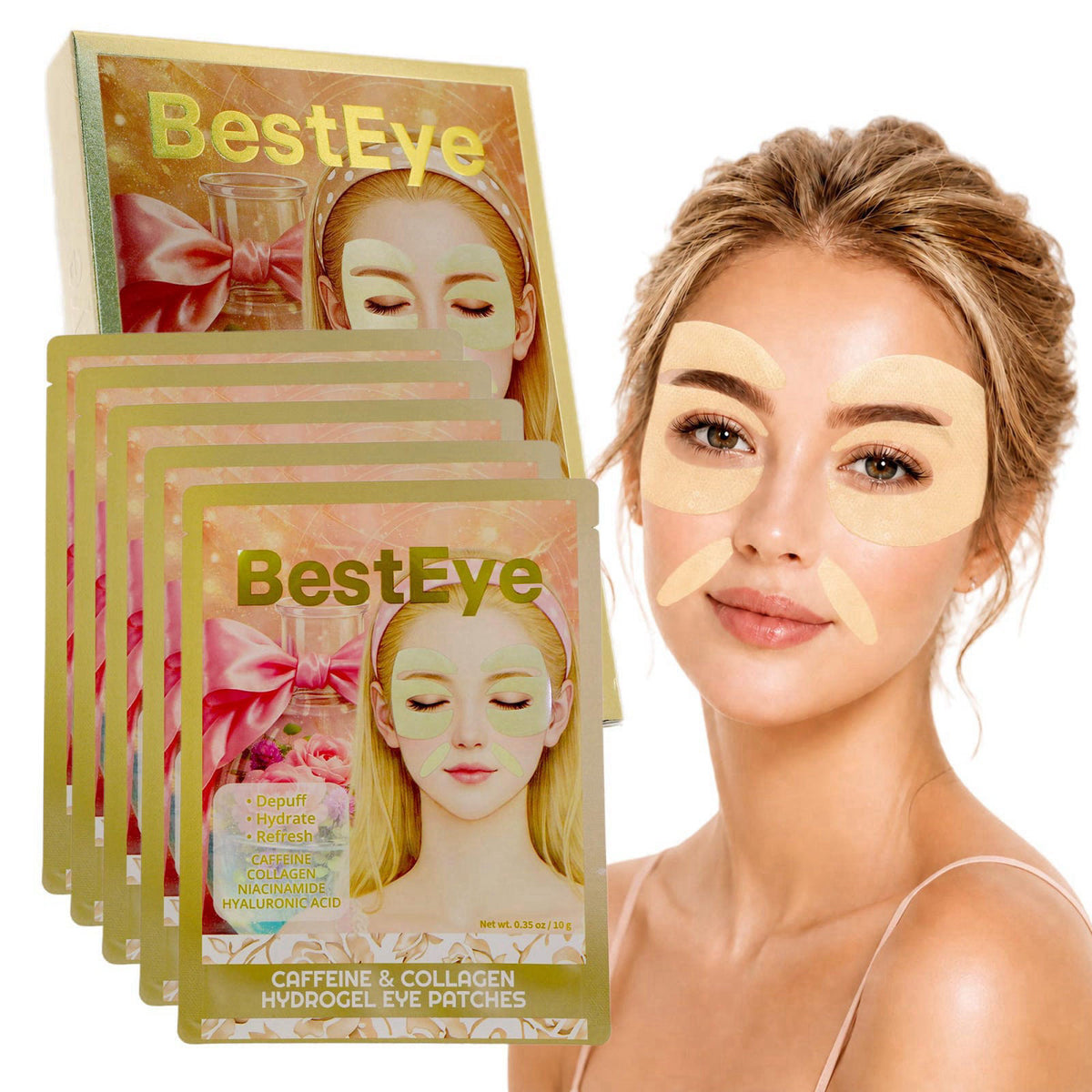 Collagen Under Eye Patches for Puffy Eyes and Dark Circles by Besteye — view 2