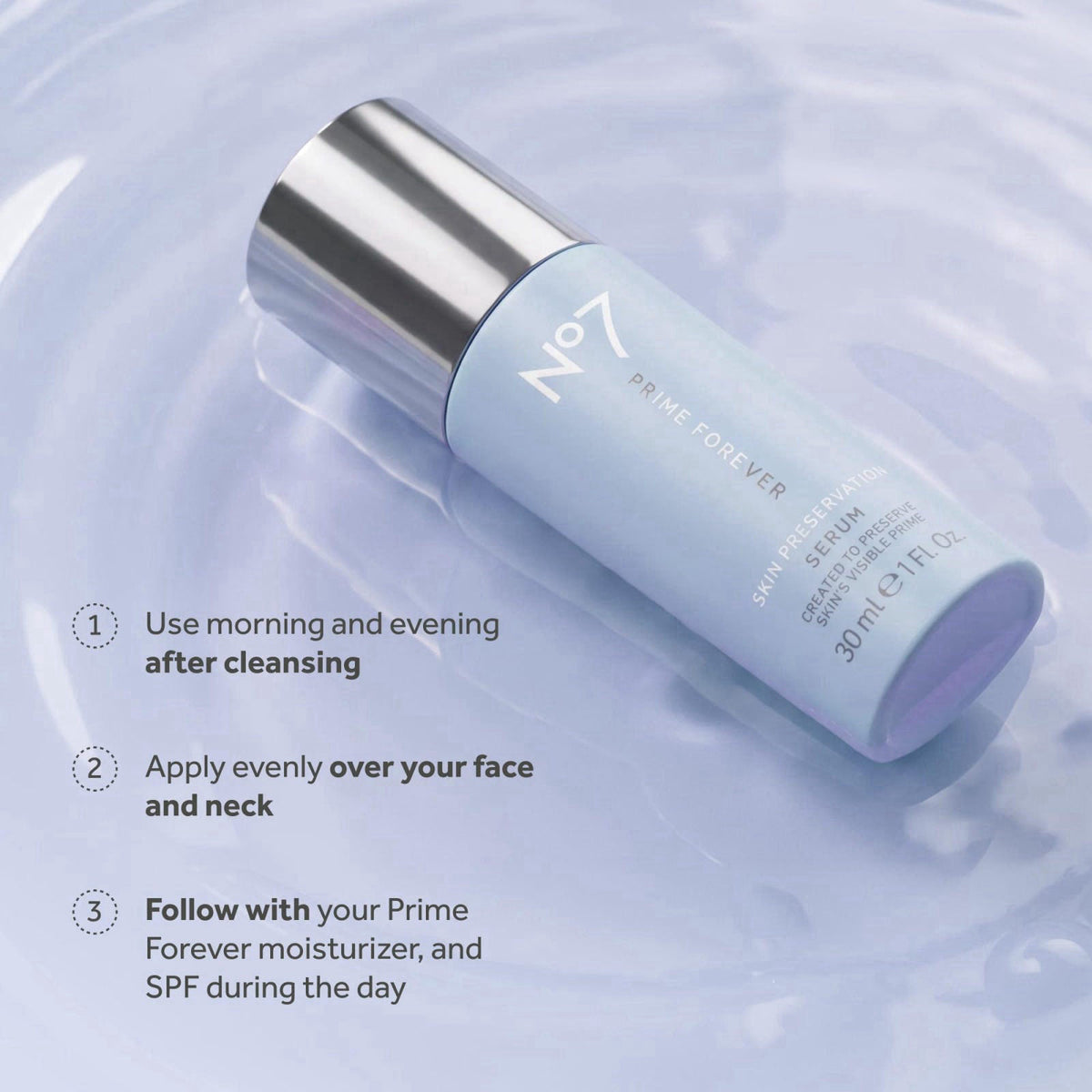 No7 – Serums on display