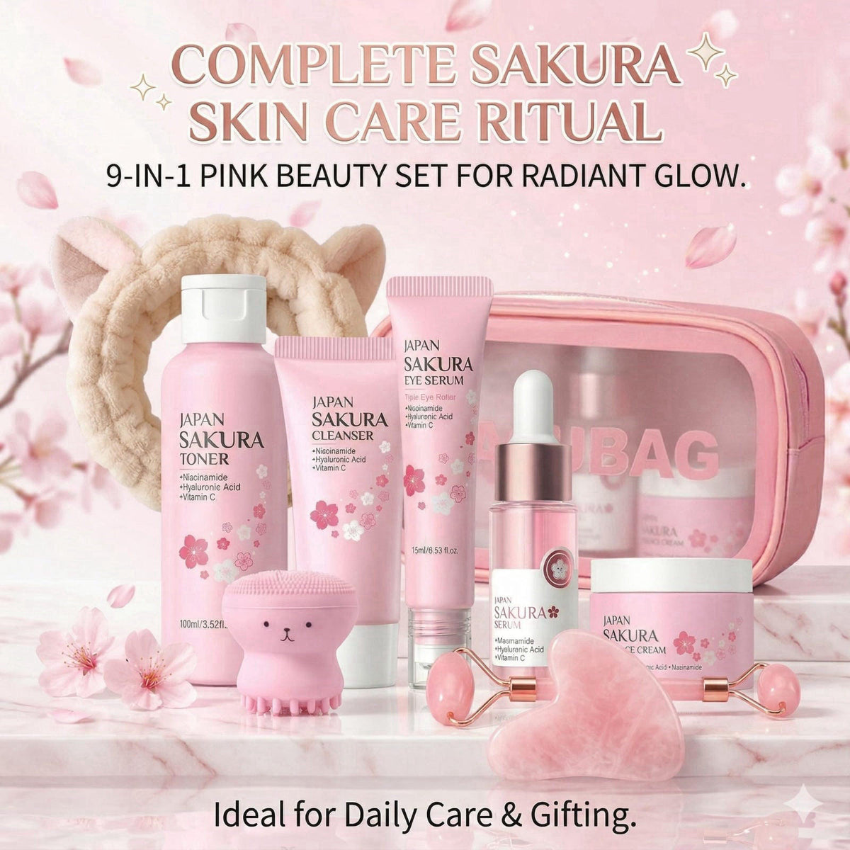Sakura Skin Care Set For Teen Girls Women Birthday Gifts