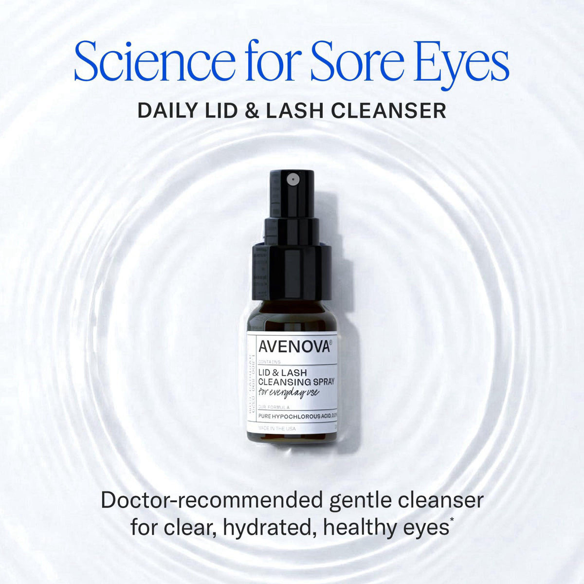 Avenova Eyelid Spray Cleanser for Lid Lash 20 ml Bottle — view 3