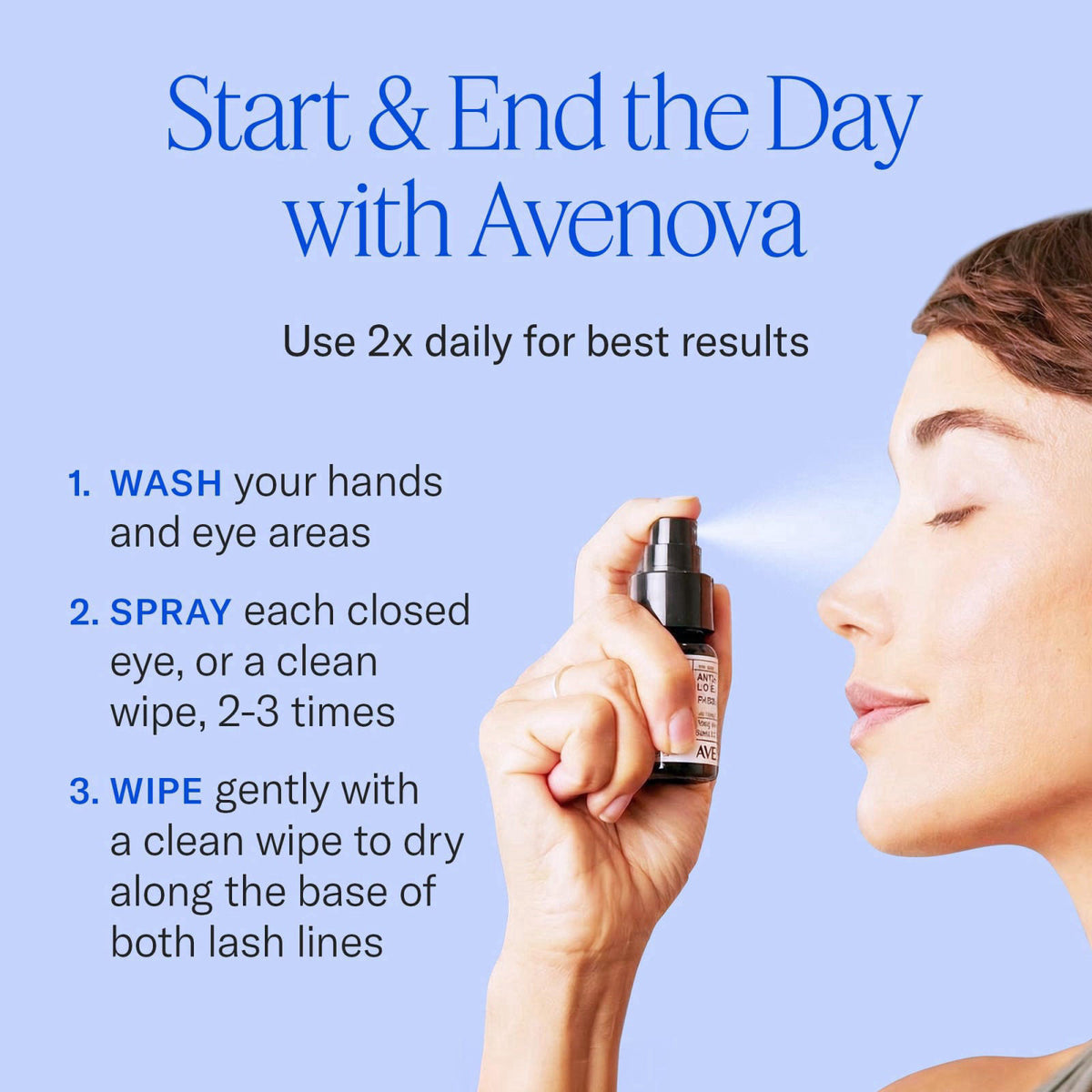 Avenova Eyelid Spray Cleanser for Lid Lash 20 ml Bottle — view 7