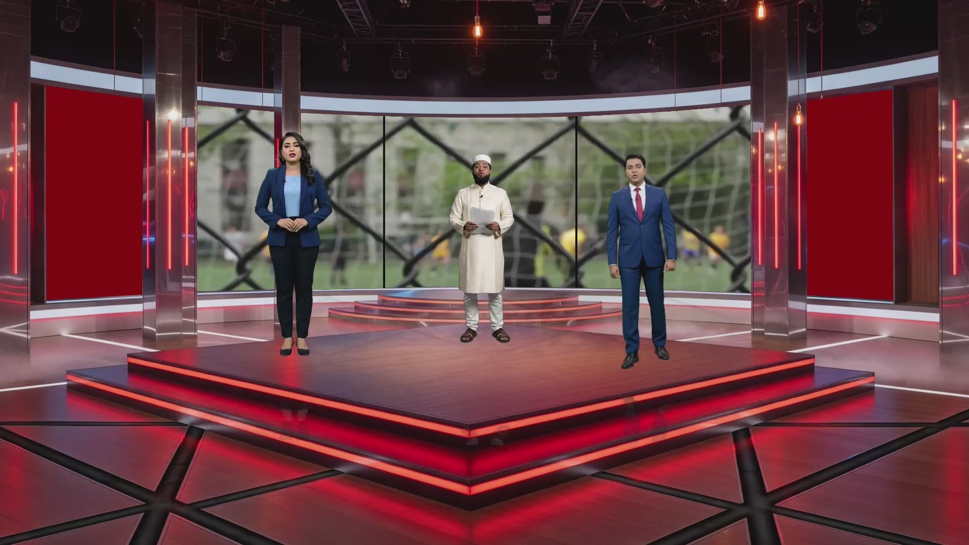 Professional Virtual Studio Set for vMix, Talk Show & News Set -0019