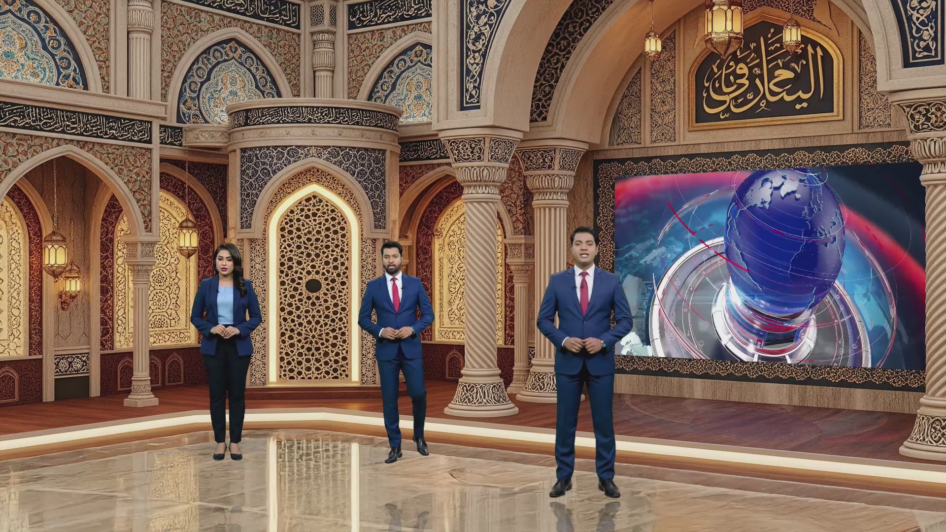 Professional Virtual Studio Set for vMix, Talk Show & News Set -0011