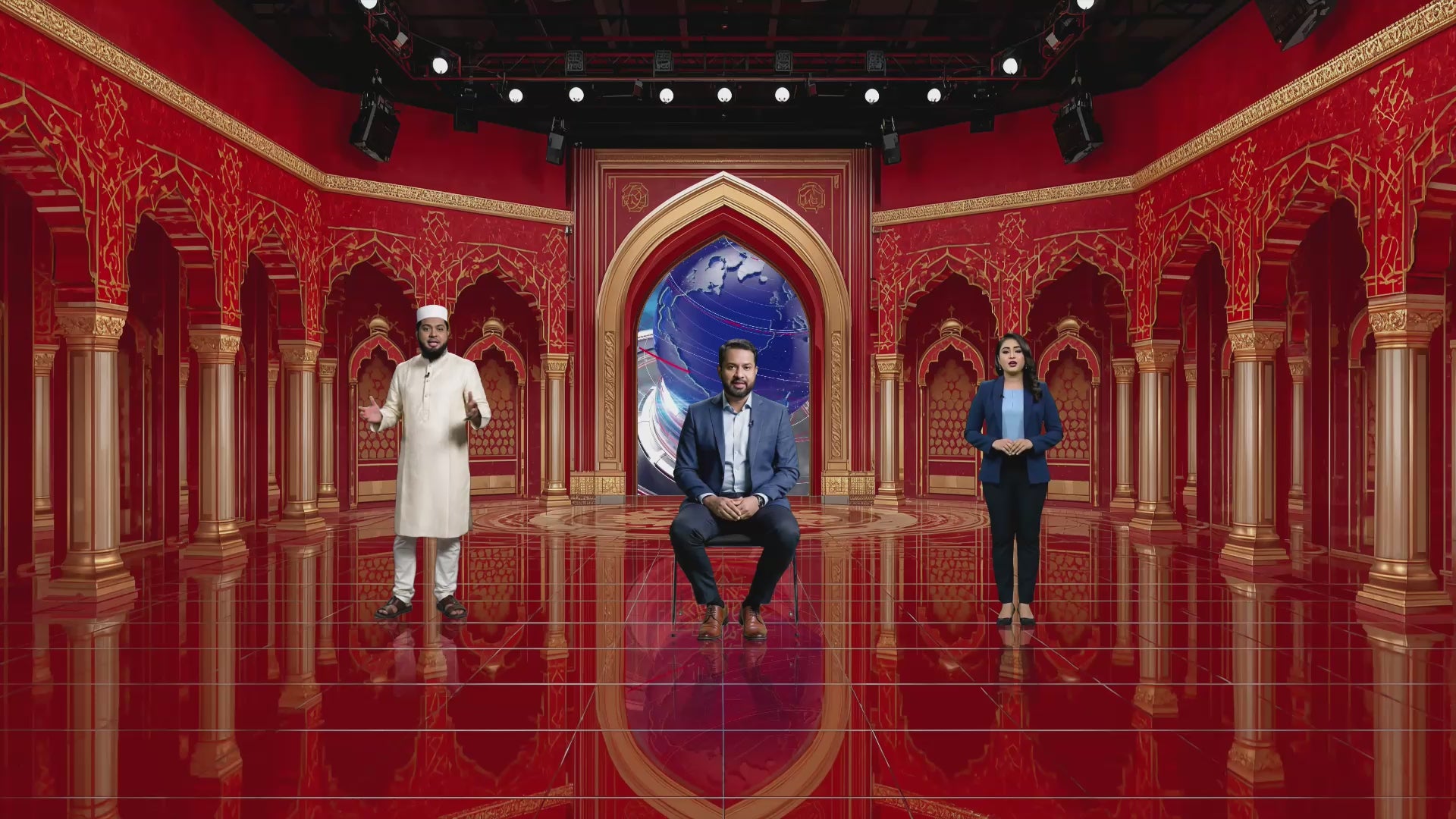 Professional Virtual Studio Set for vMix, Talk Show & News Set -0038