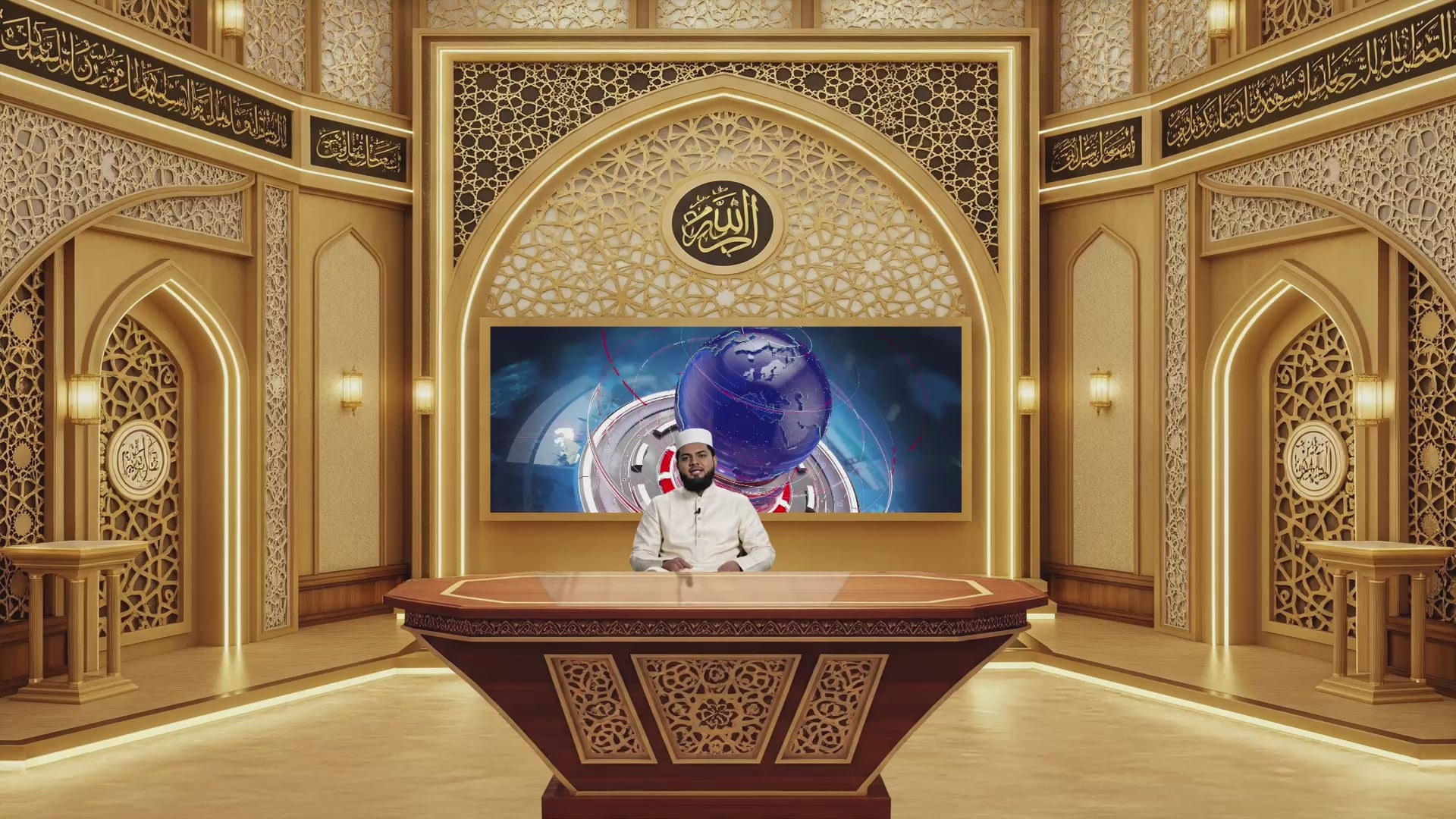 Professional Virtual Studio Set for vMix, Talk Show & News Set -0007