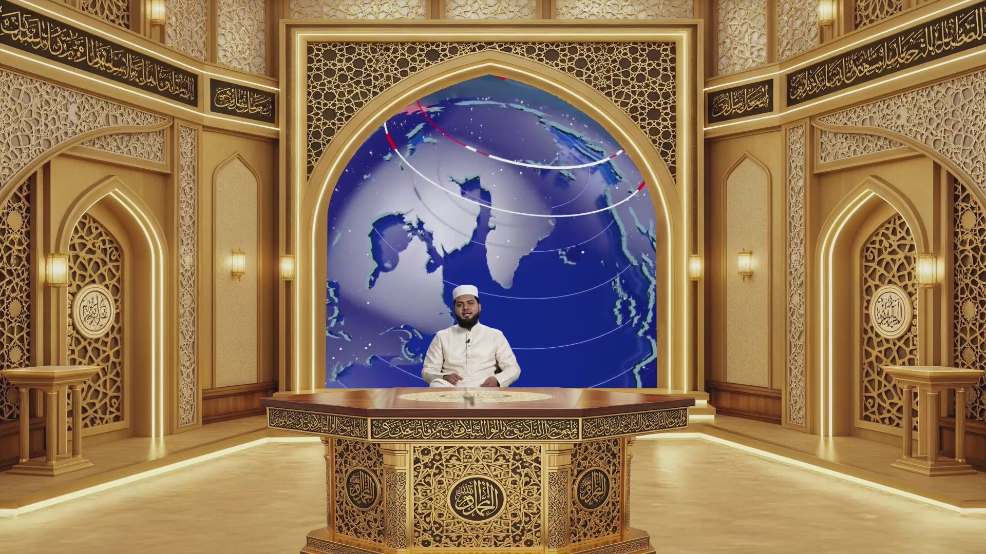 Professional Virtual Studio Set for vMix, Talk Show & News Set -0008