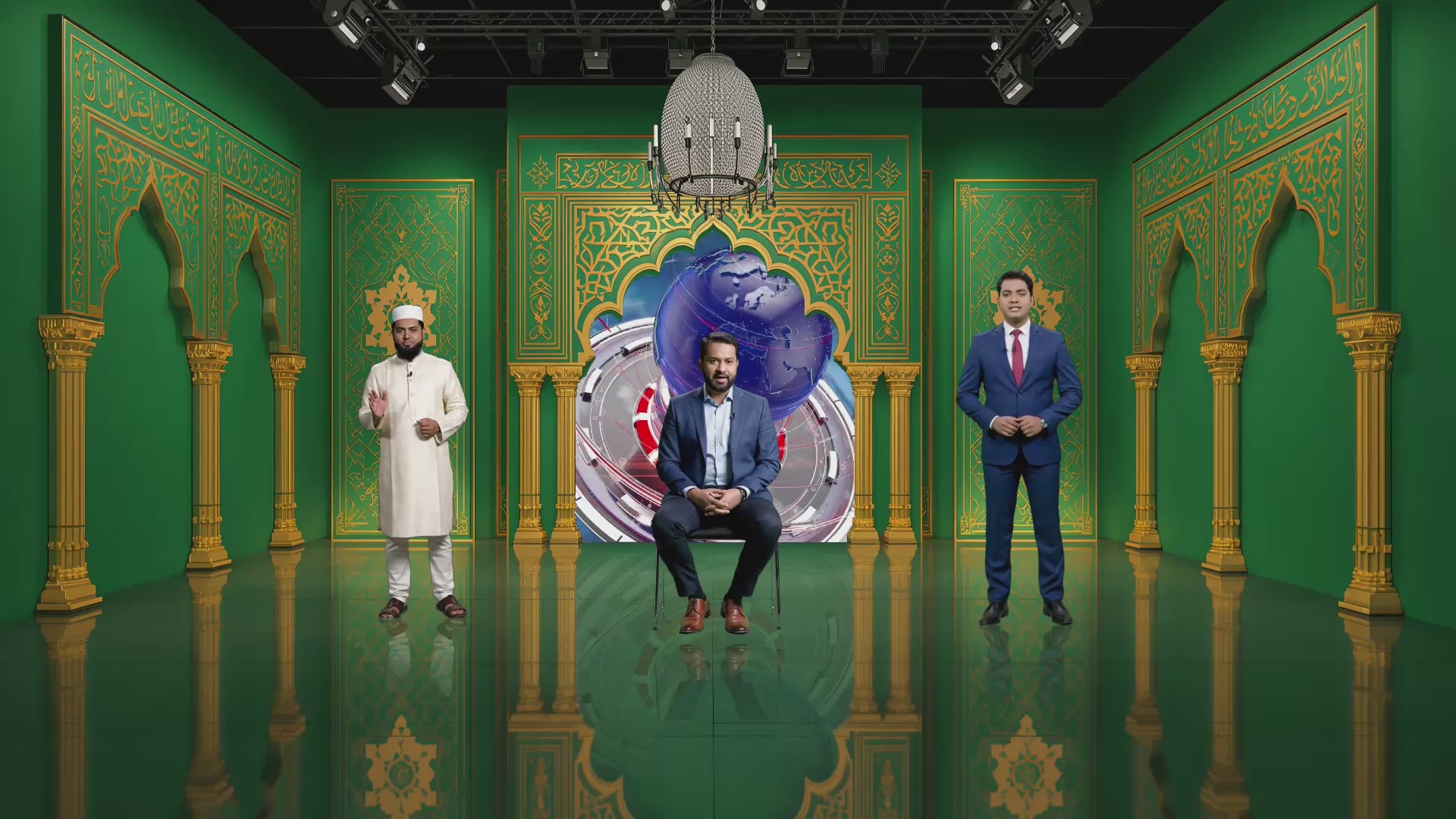 Professional Virtual Studio Set for vMix, Talk Show & News Set -0035