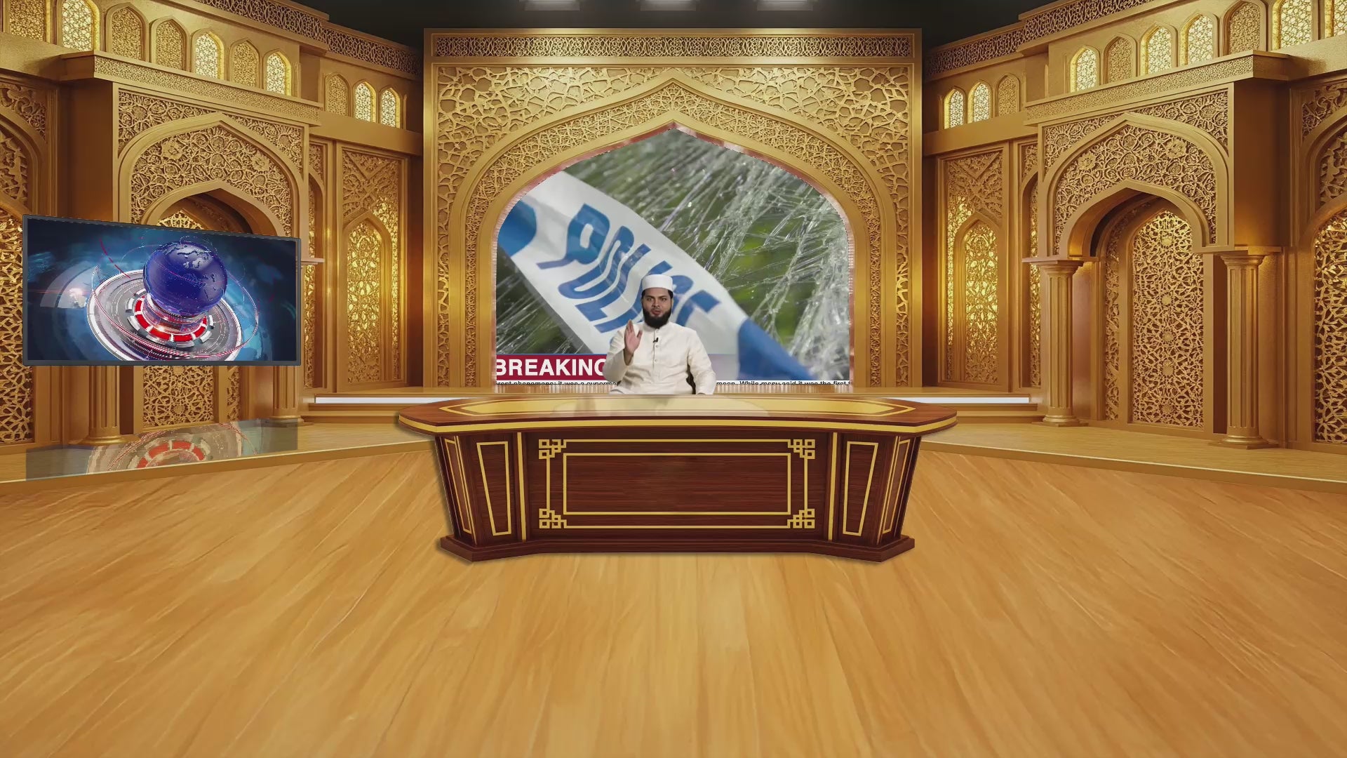 Professional Virtual Studio Set for vMix, Talk Show & News Set -0004