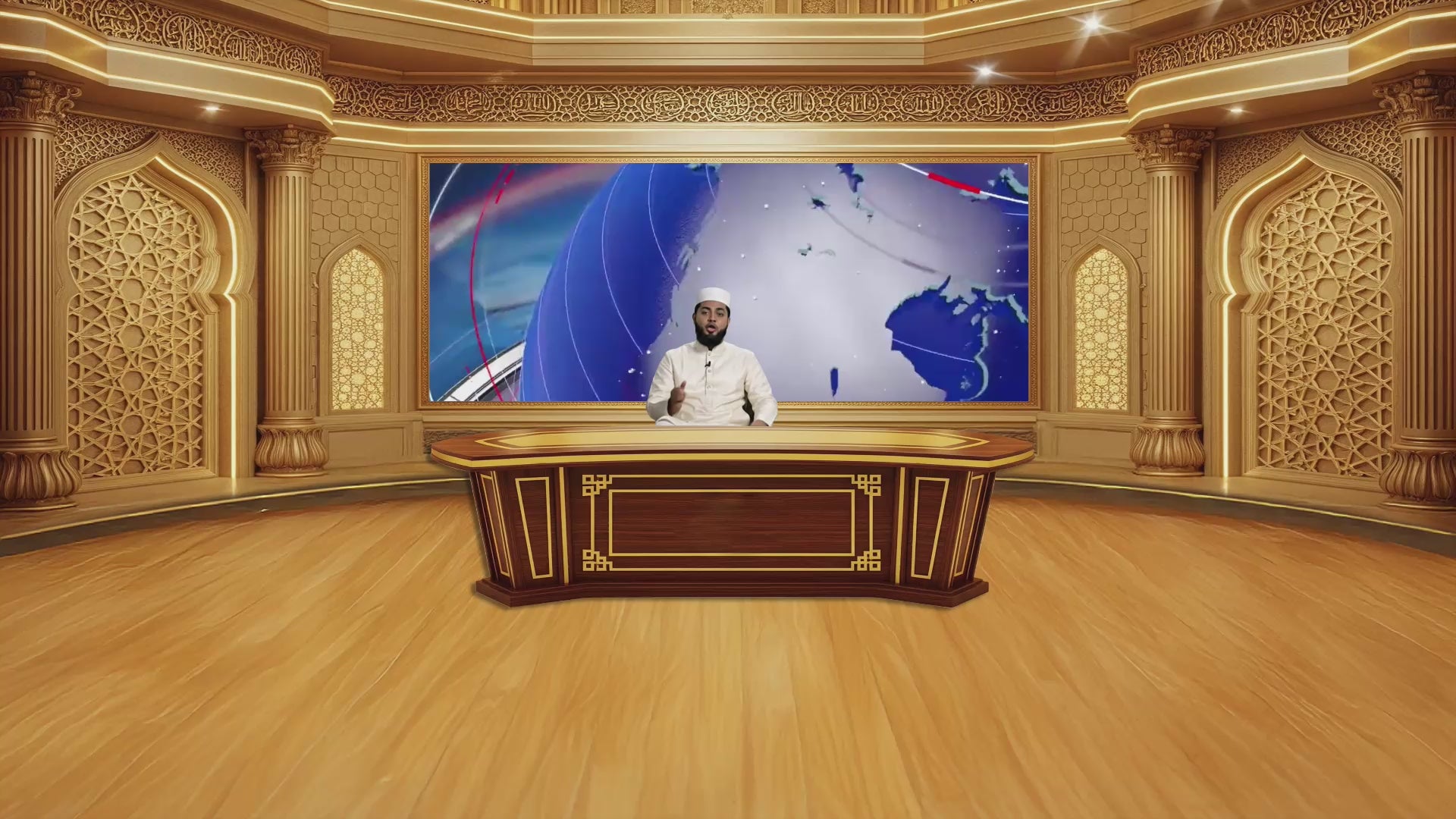 Professional Virtual Studio Set for vMix, Talk Show & News Set -0003