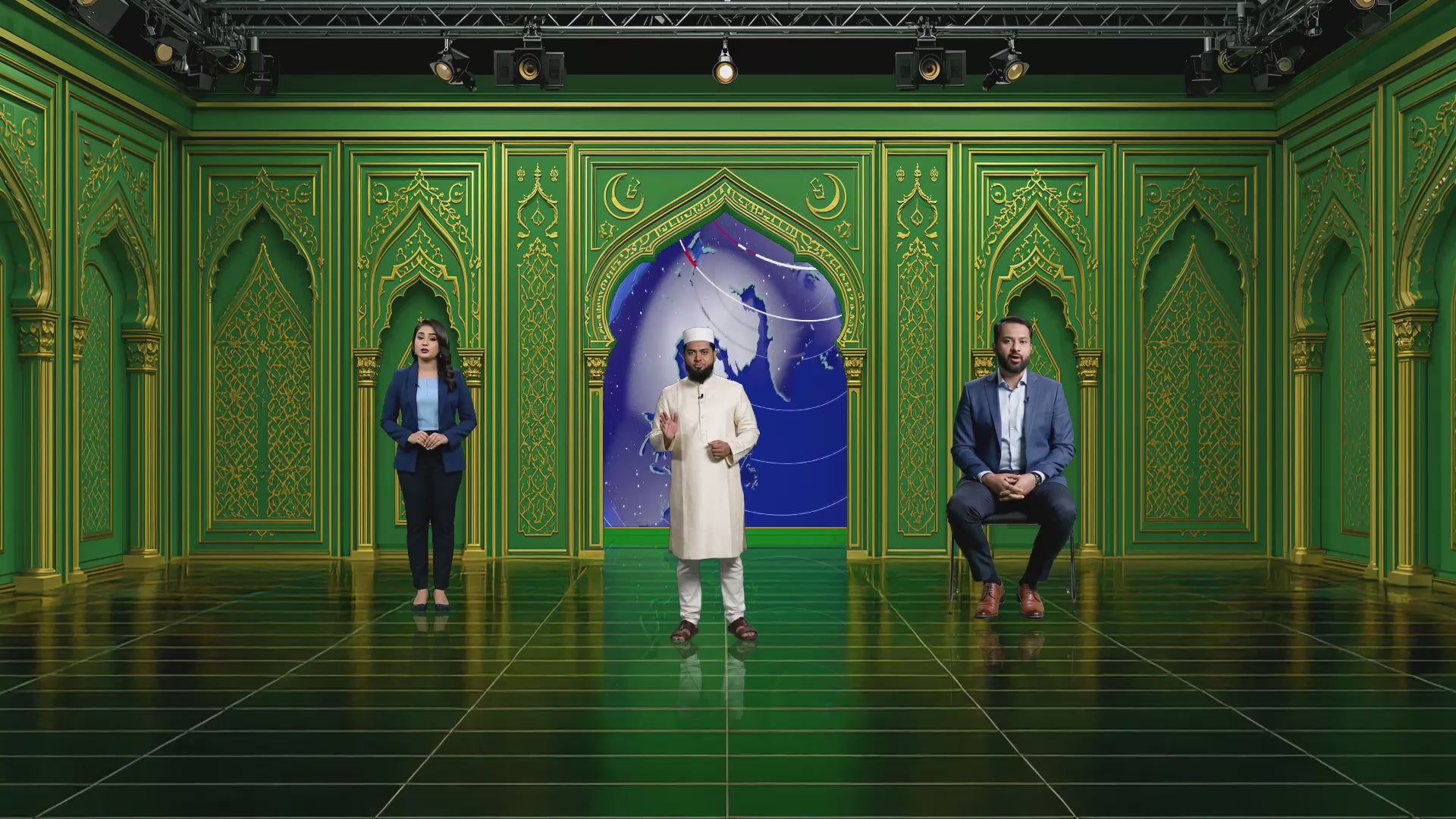 Professional Virtual Studio Set for vMix, Talk Show & News Set -0034