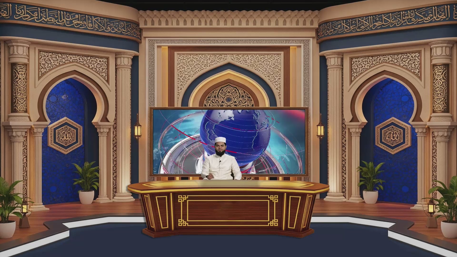 Professional Virtual Studio Set for vMix, Talk Show & News Set -0005