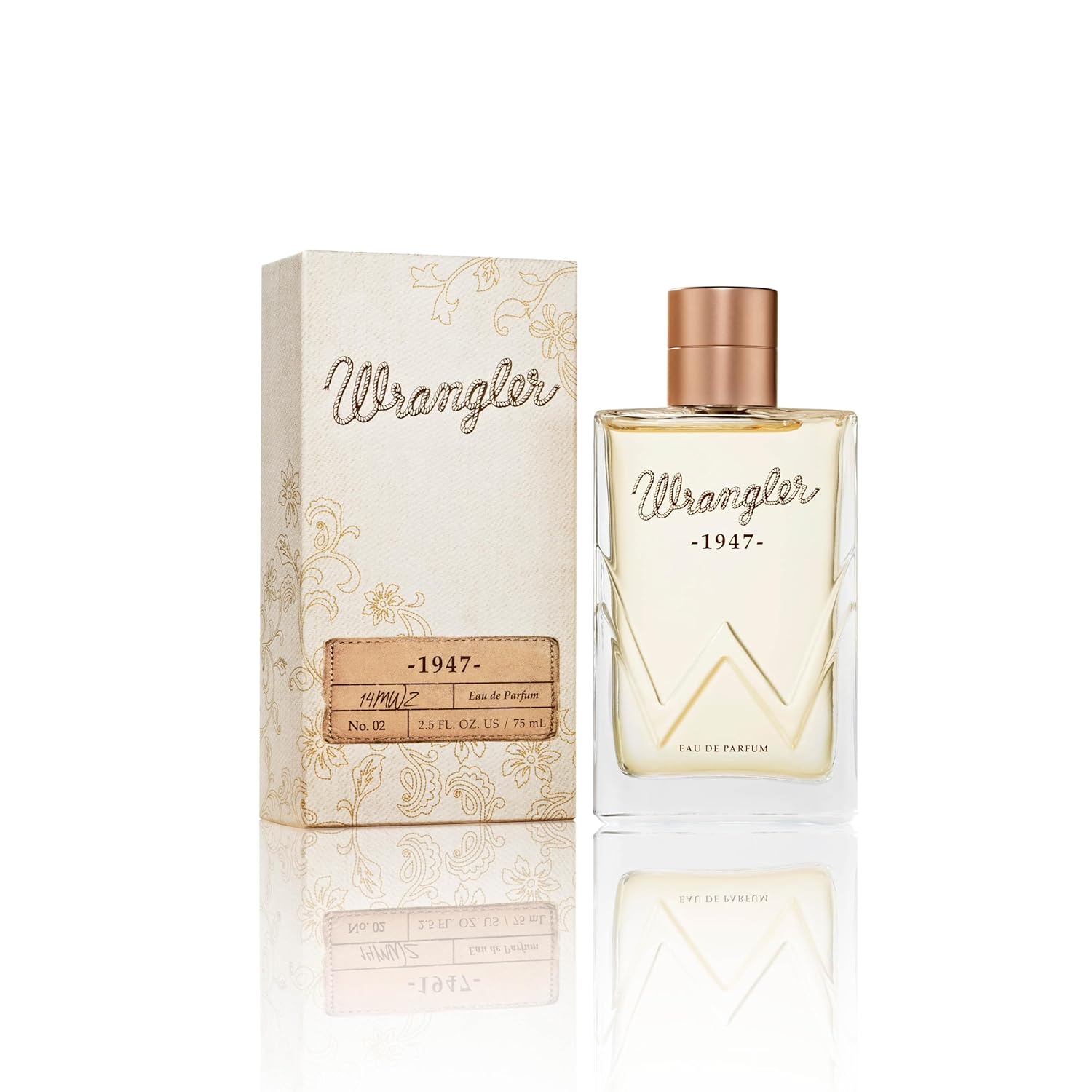 Wrangler 1947 Perfume by Tru Western, 2.5 fl oz, Jasmine, Denim, White Leather