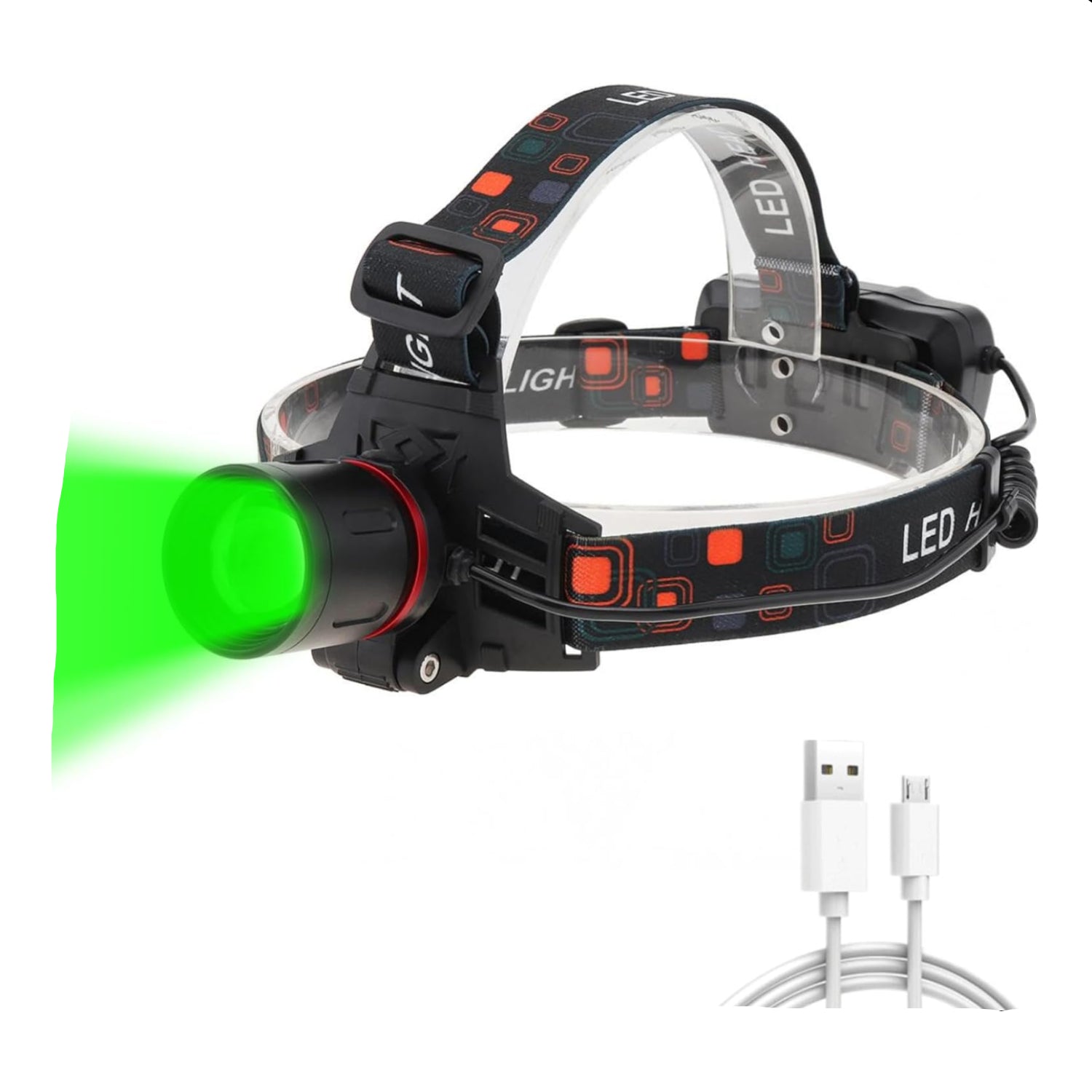 WINDFIRE Green Light Headlamp Rechargeable Green Light Headlight for Hunting