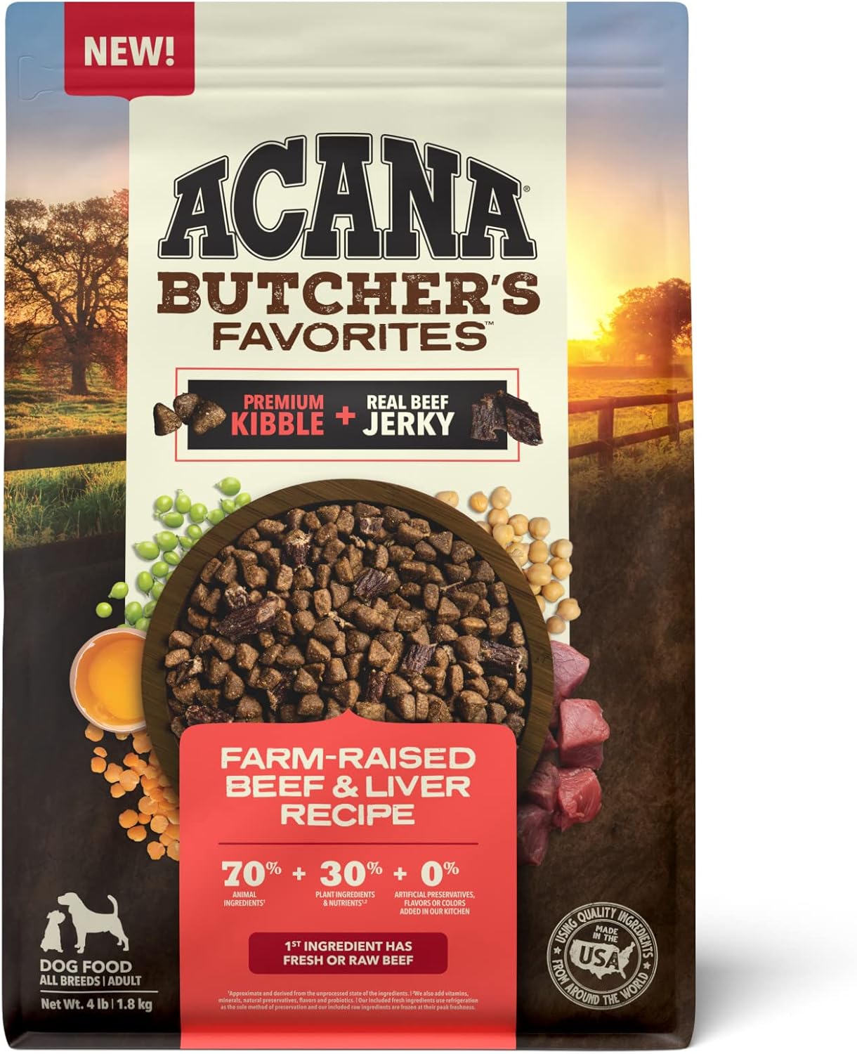 ACANA Butcher’s Favorites Grain-Free Dry Dog Food Farm-Raised Beef & Liver
