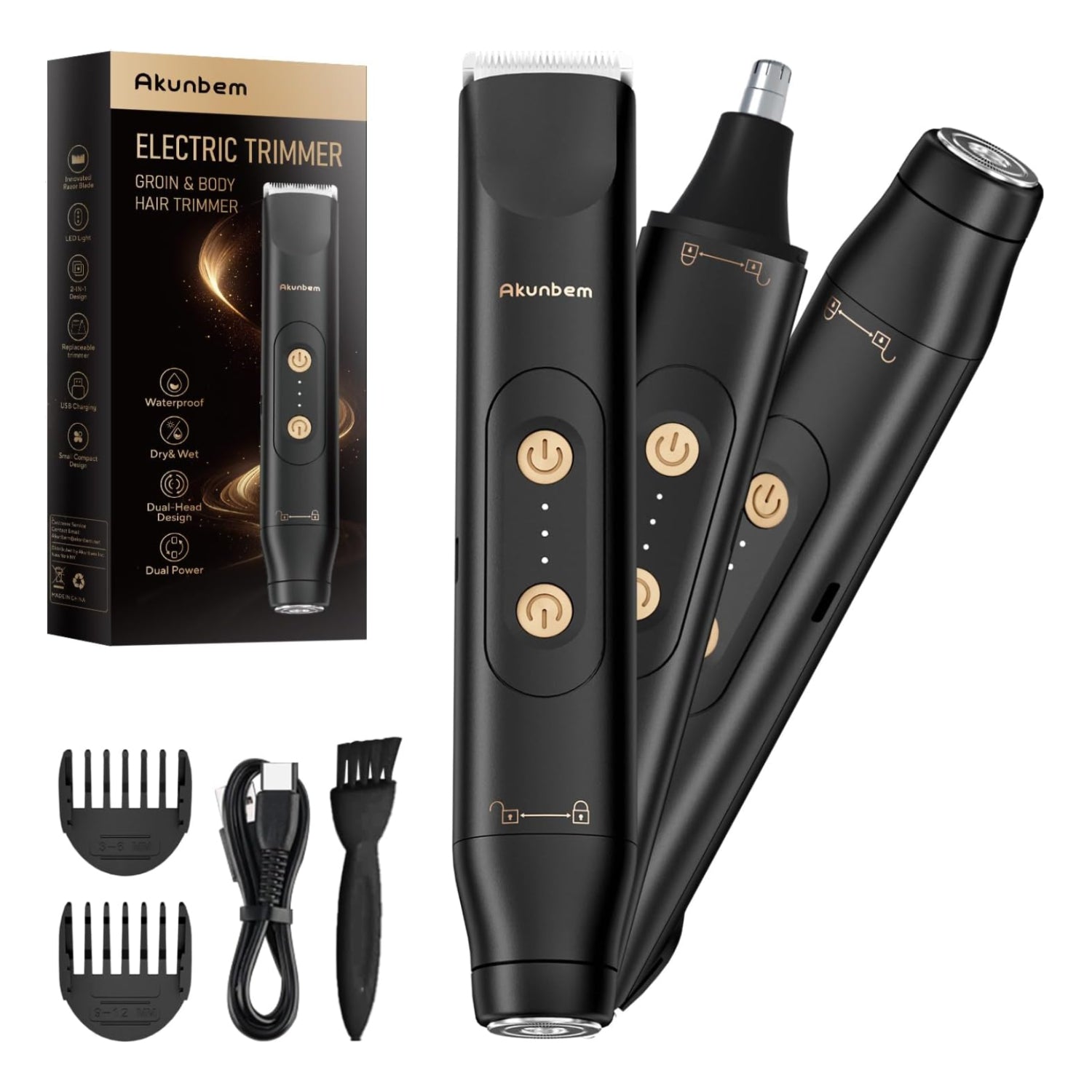 Groin & Body Hair Trimmer for Men Bikini Trimmer Women Electric Ball Pubic Shaver