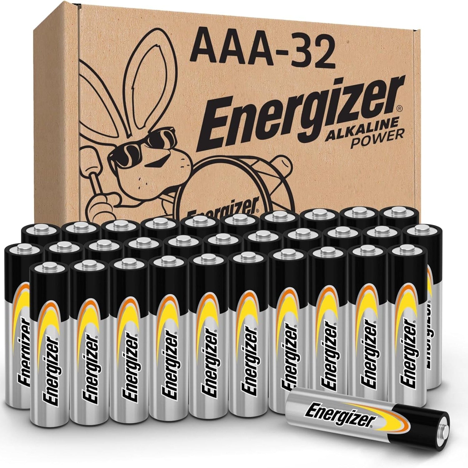 Box of Energizer AAA batteries with multiple batteries displayed in front