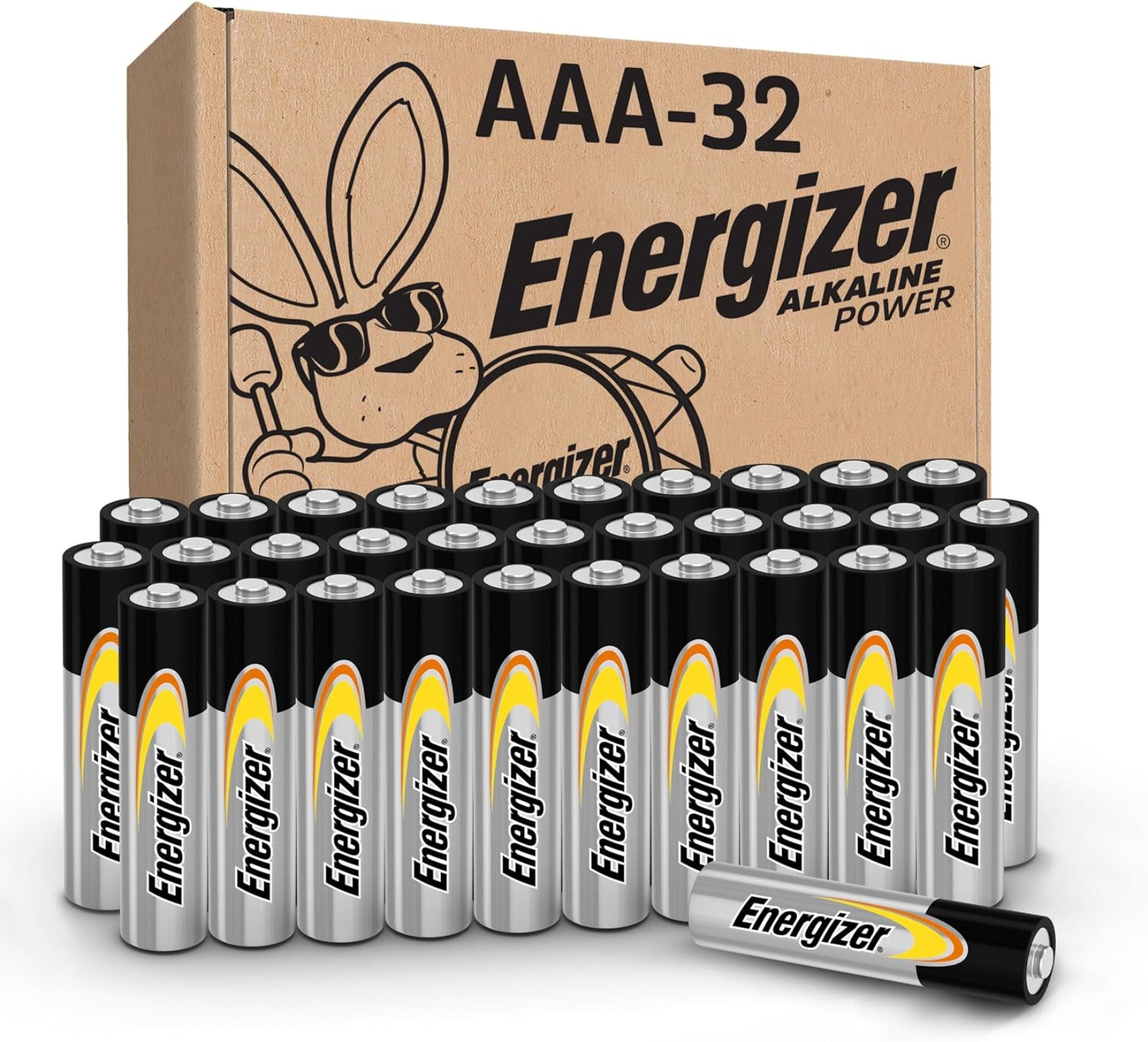 Box of Energizer AAA batteries with multiple batteries displayed in front