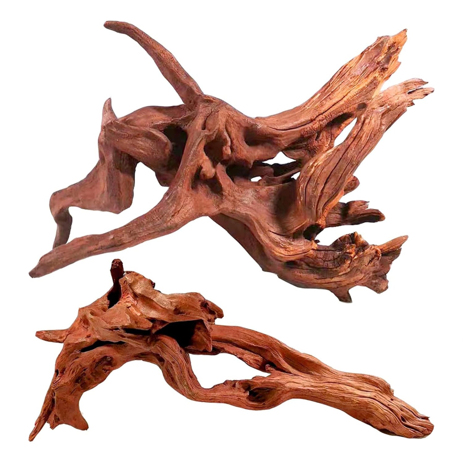 WDEFUN natural driftwood aquarium decor, 2-piece set with large pieces 10-14 inches, suitable for freshwater or saltwater tanks