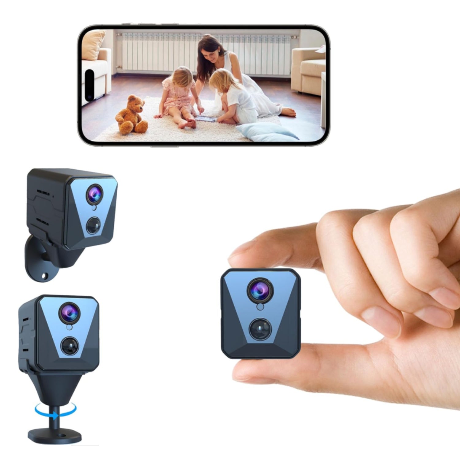 2025 Upgraded Security Camera, 4K HD Mini Nanny Cam for Home with Night Vision