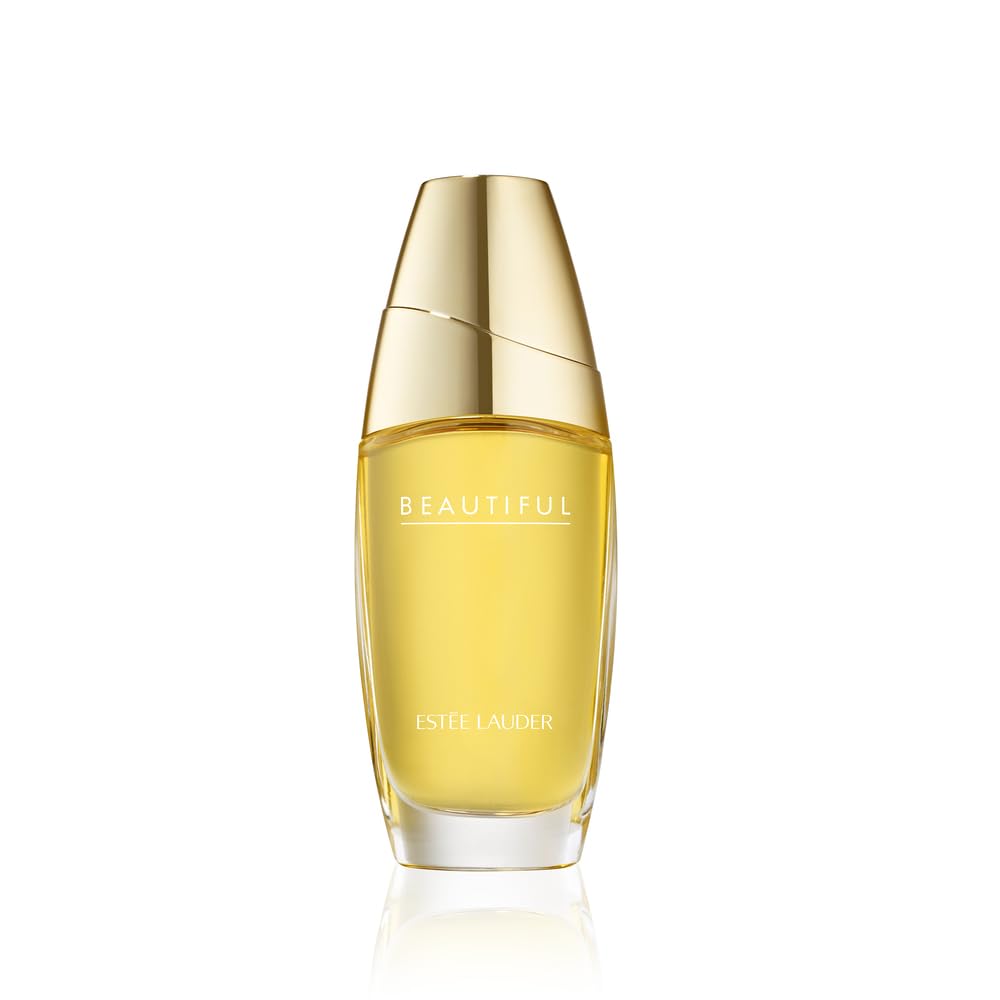 Estée Lauder Beautiful Eau de Parfum spray with rose, lily, tuberose, and orange flower notes, designed for women.
