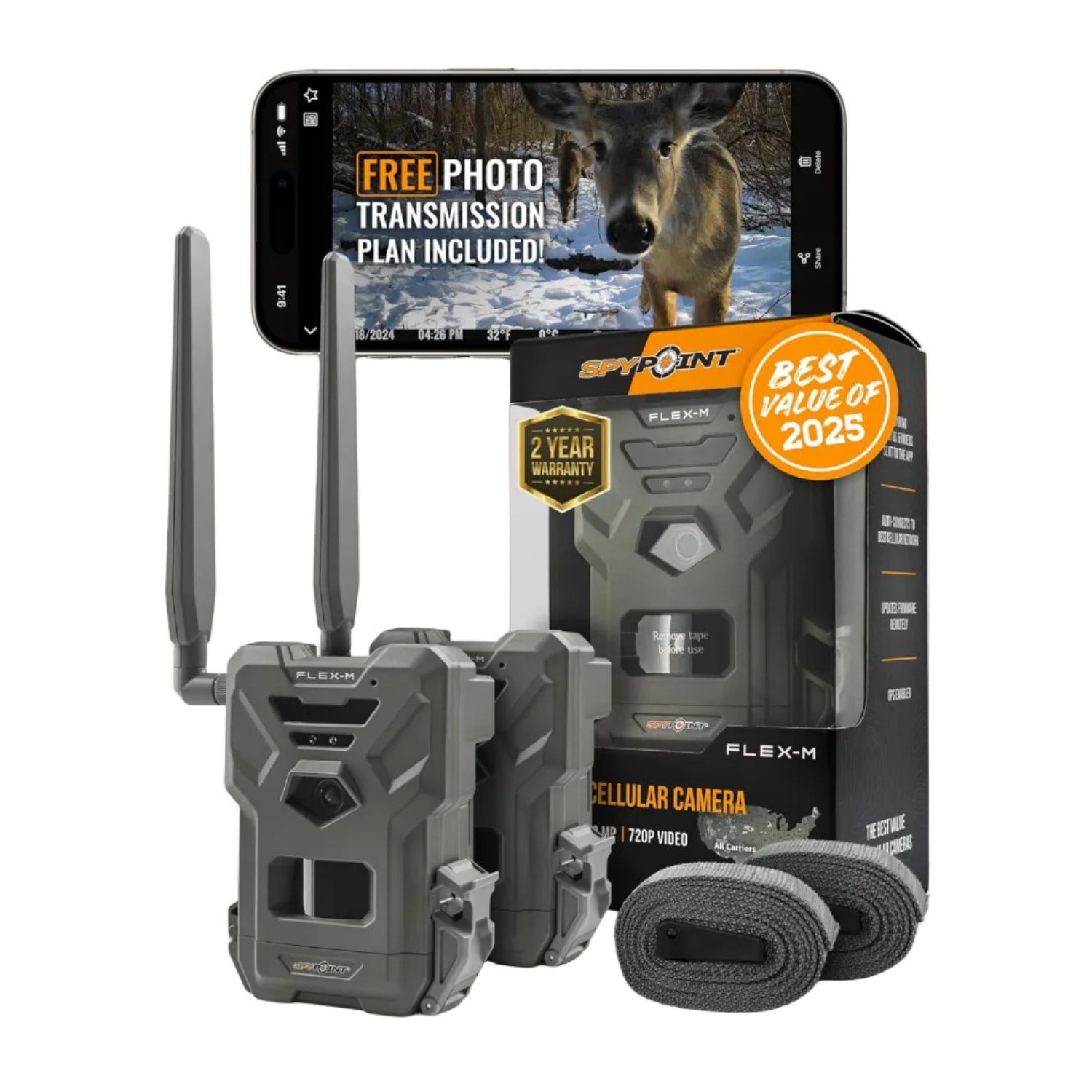 SPYPOINT Flex-M Twin Pack Cellular Trail Cameras - Best Hunting Accessories