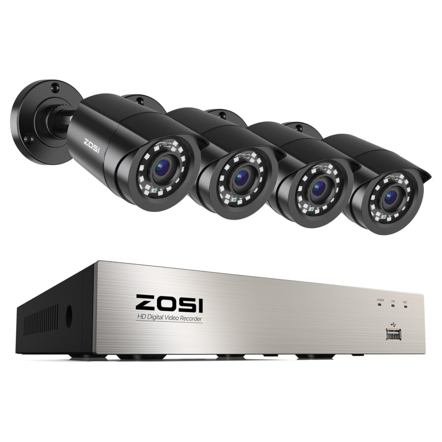 ZOSI 3K Lite Security Camera System Indoor Outdoor,AI Human/Vehicle Detection,Night Vision