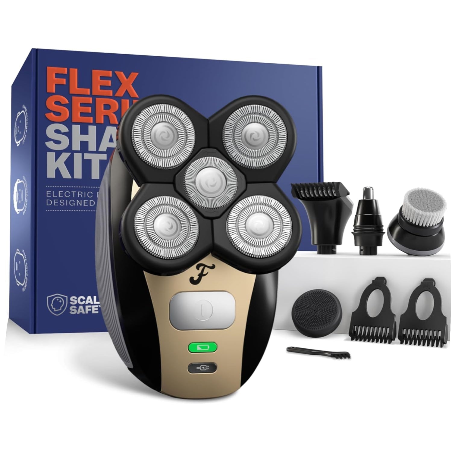 Freebird FlexSeries Electric Head & Body Hair Shaver - Mens Cordless Rechargeable