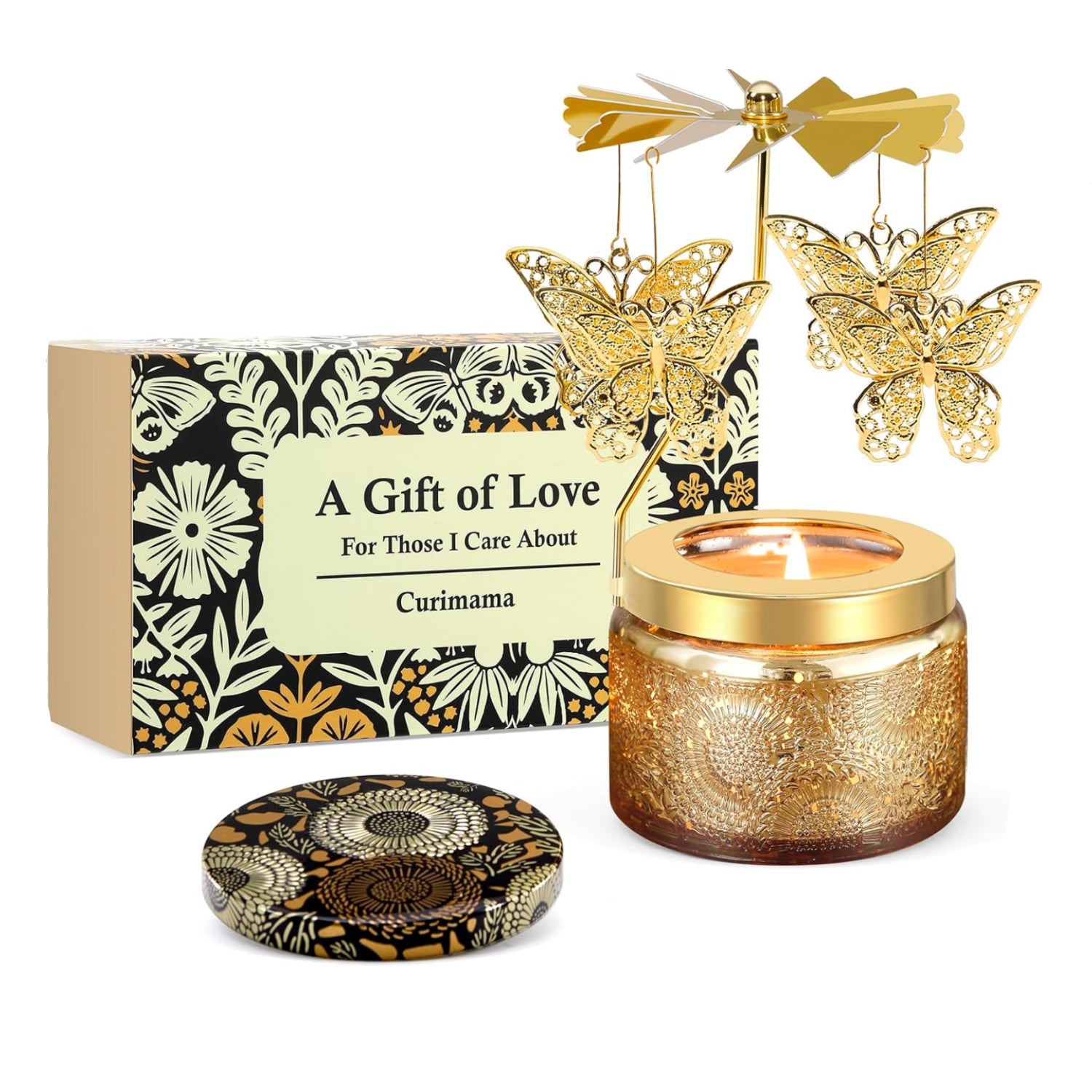 Curimama butterfly-shaped candle gift for women, featuring a delicate design, perfect for birthdays or special occasions.