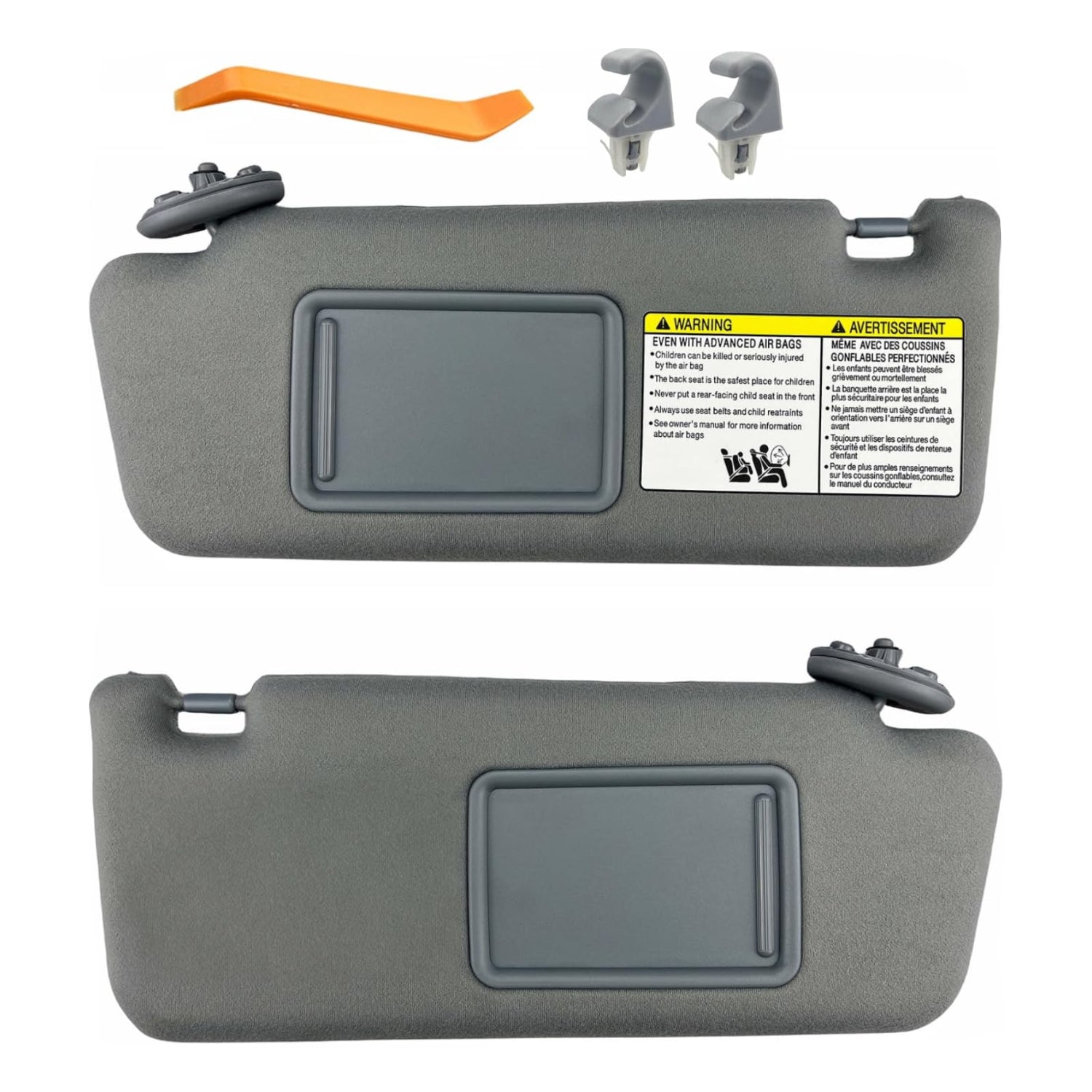 GlymXia sun visor with clips for 2005-2015 Toyota Tacoma, driver and passenger side, featuring a sleek design and durable material.